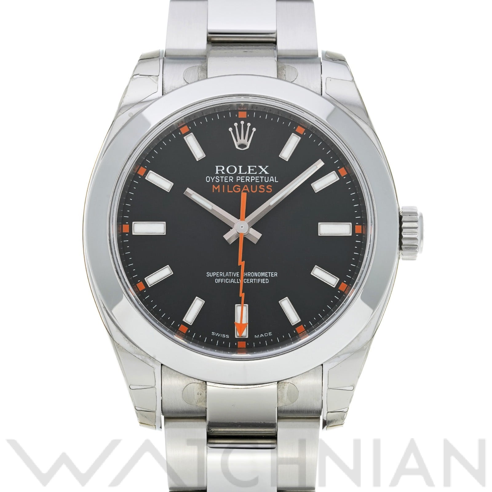 ミルガウス 116400 M番(2007年頃製造) ブラック ロレックス ROLEX メンズ 【中古】