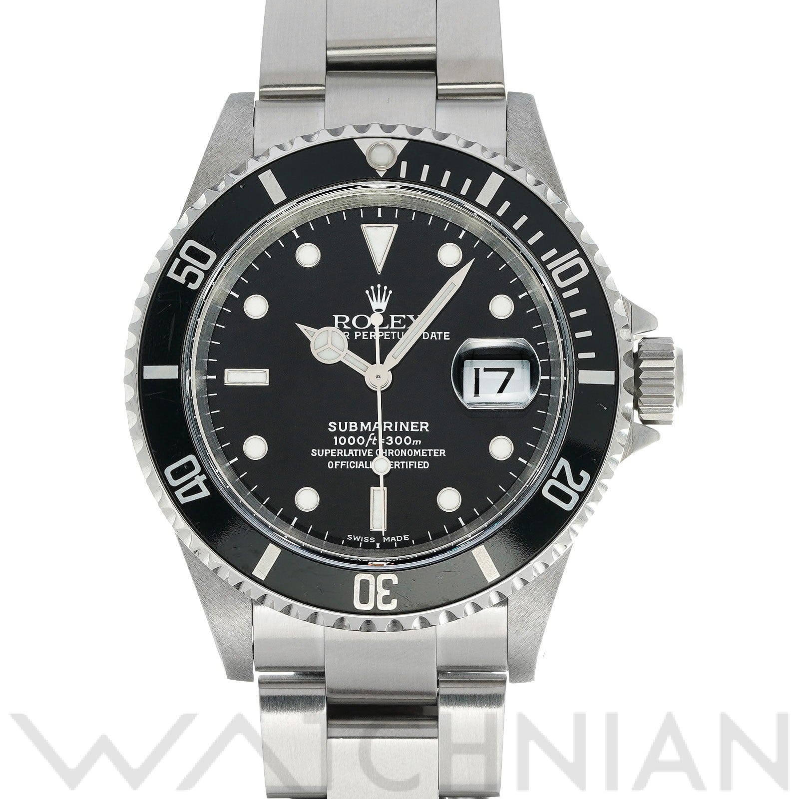 サブマリーナ デイト 16610 P番(2000年頃製造) ブラック ロレックス ROLEX メンズ 【中古】