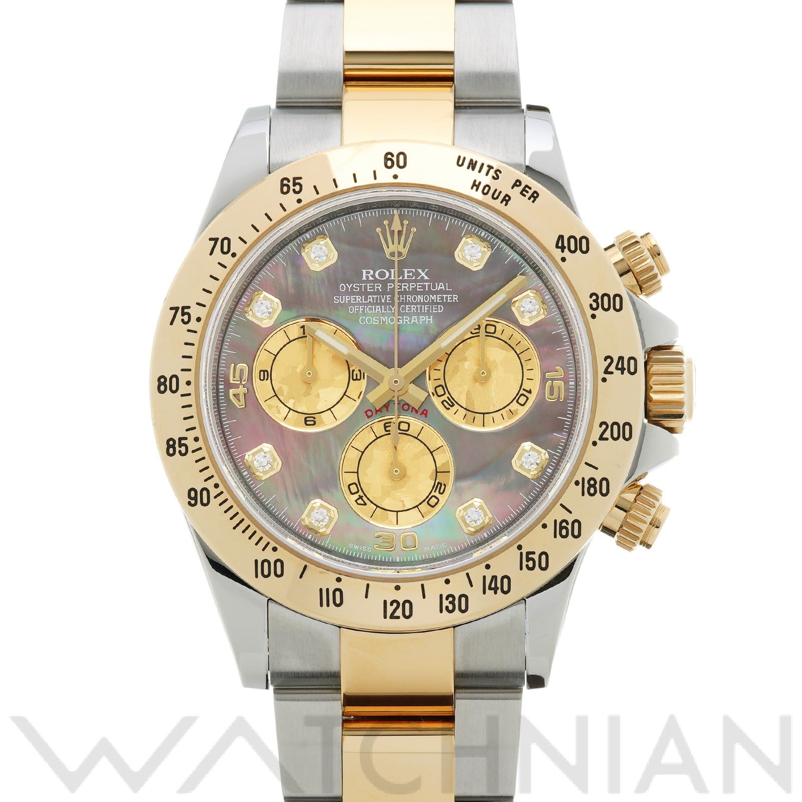 ロレックス コスモグラフ デイトナ 116523NG ブラックシェル/ゴールドクリスタル/ダイヤモンド メンズ 時計 【中古】【wristwatch】