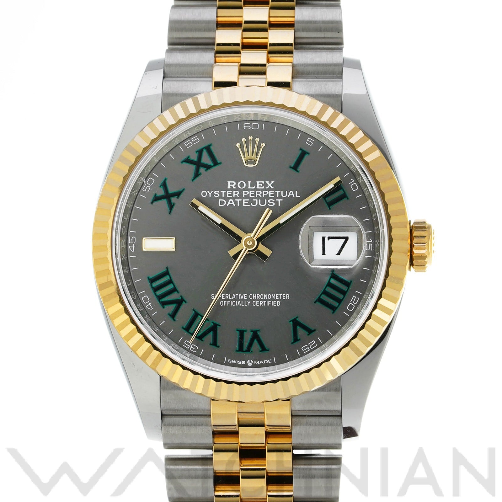 ロレックス デイトジャスト 36 126233 スレート メンズ 時計 【中古】【wristwatch】