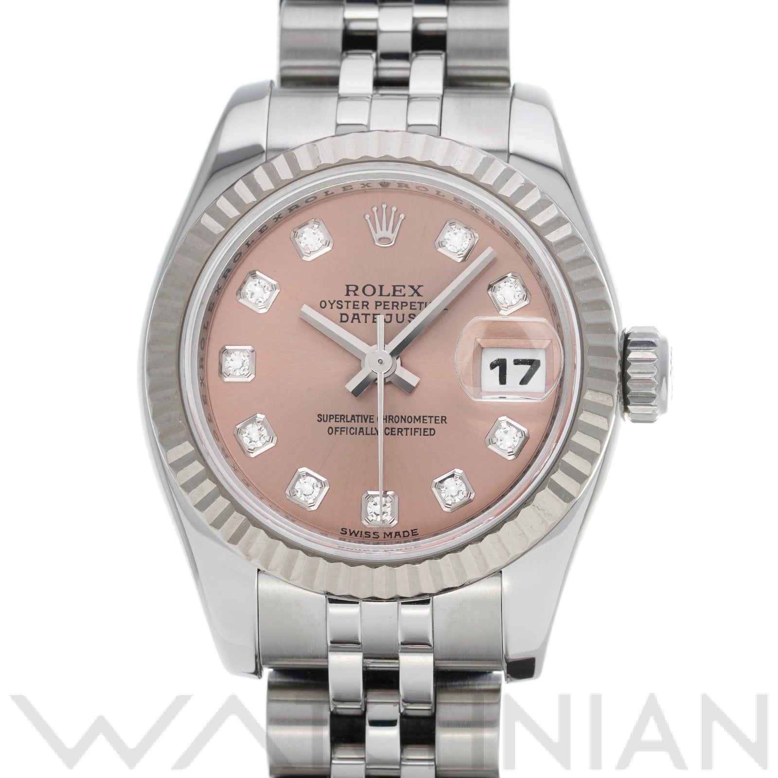 ロレックス レディ デイトジャスト 26 179174G ピンク/ダイヤモンド レディース 時計 【中古】【wristwatch】