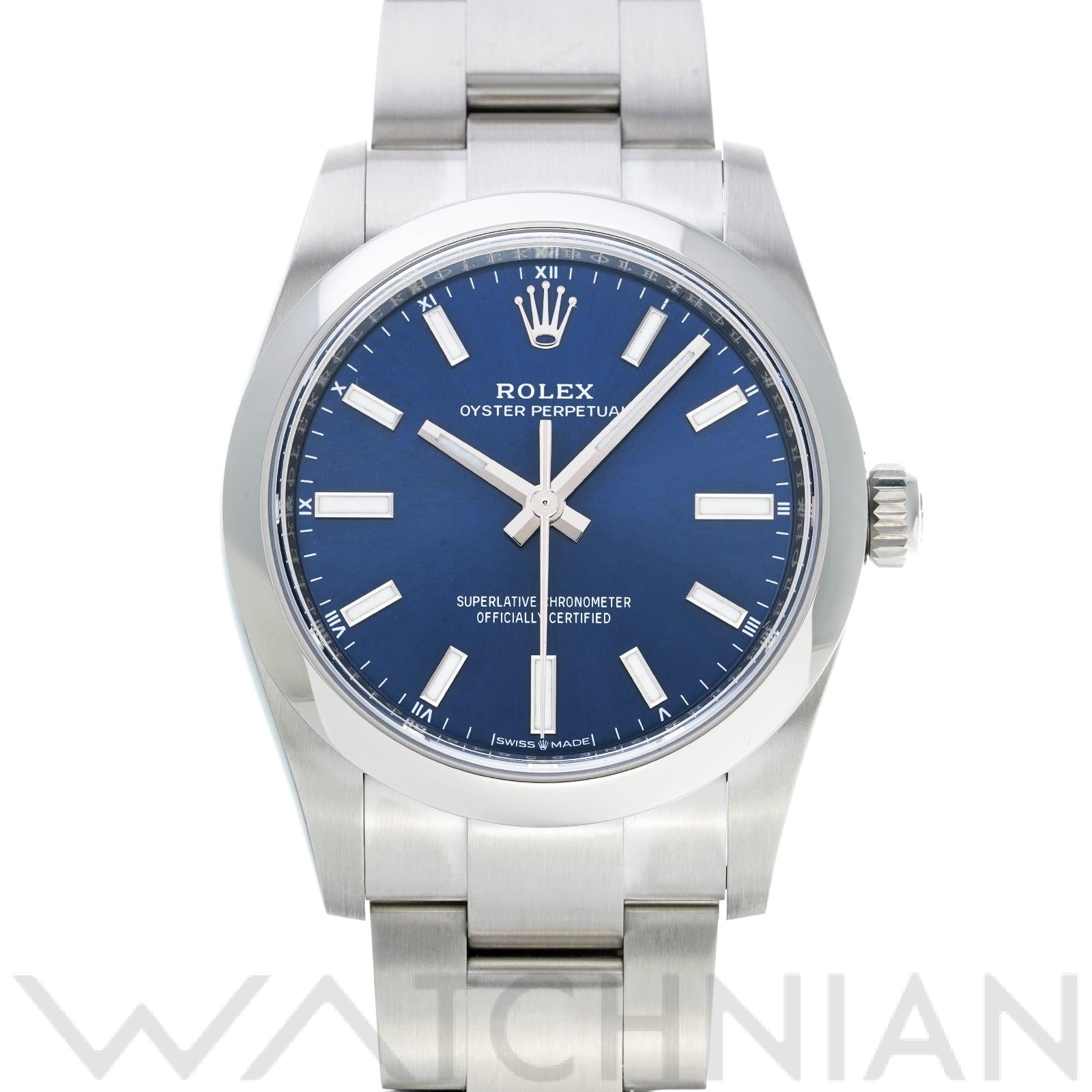 ロレックス オイスターパーペチュアル 34 124200 ブライトブルー ユニセックス 時計 【中古】【wristwatch】