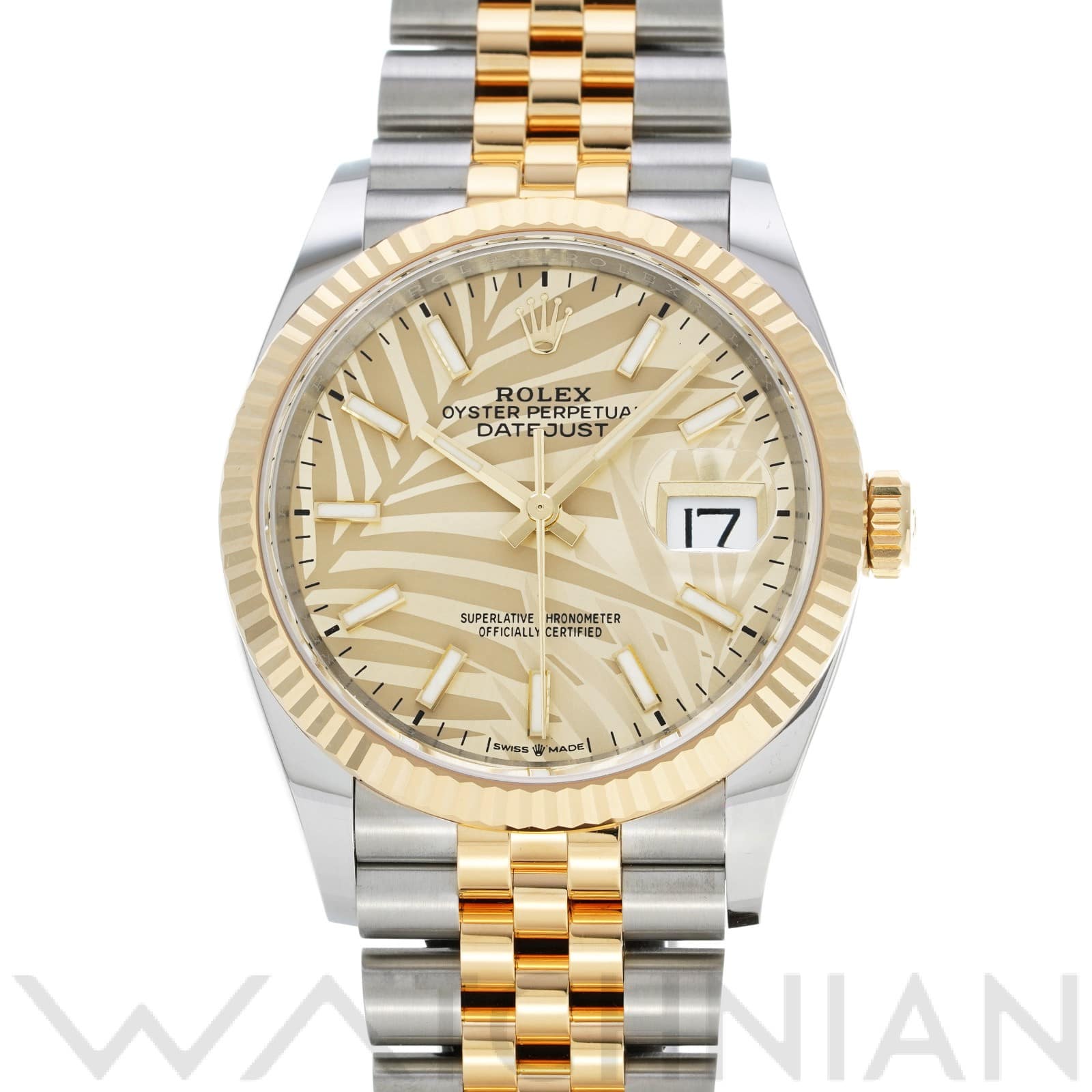 ロレックス デイトジャスト 36 126233 ゴールデン パームモチーフ メンズ 時計 【中古】【wristwatch】
