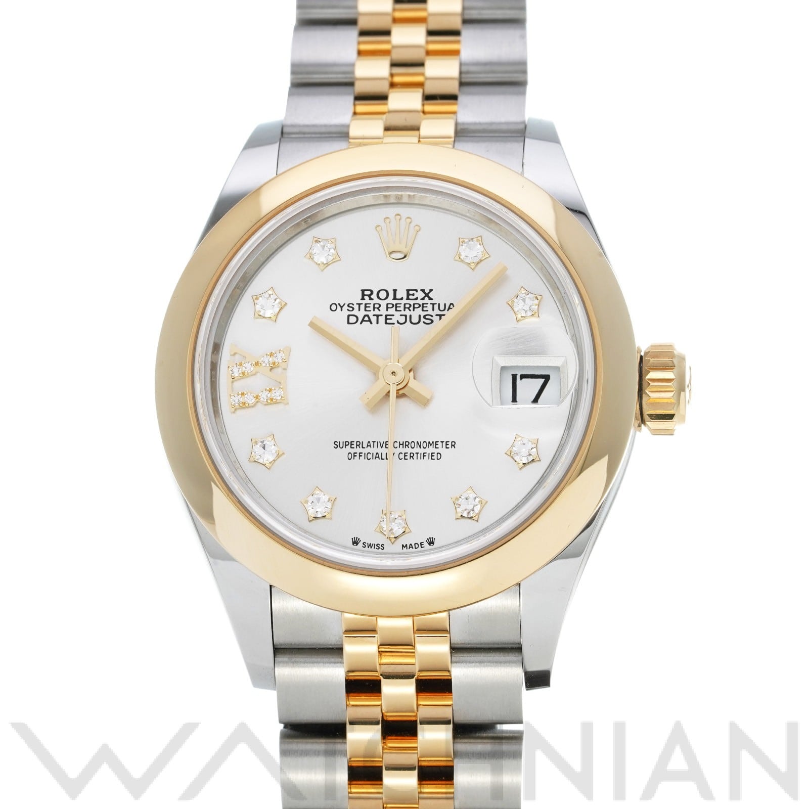 ロレックス レディ デイトジャスト 28 279163G シルバー/ダイヤモンド レディース 時計 【未使用】【wristwatch】