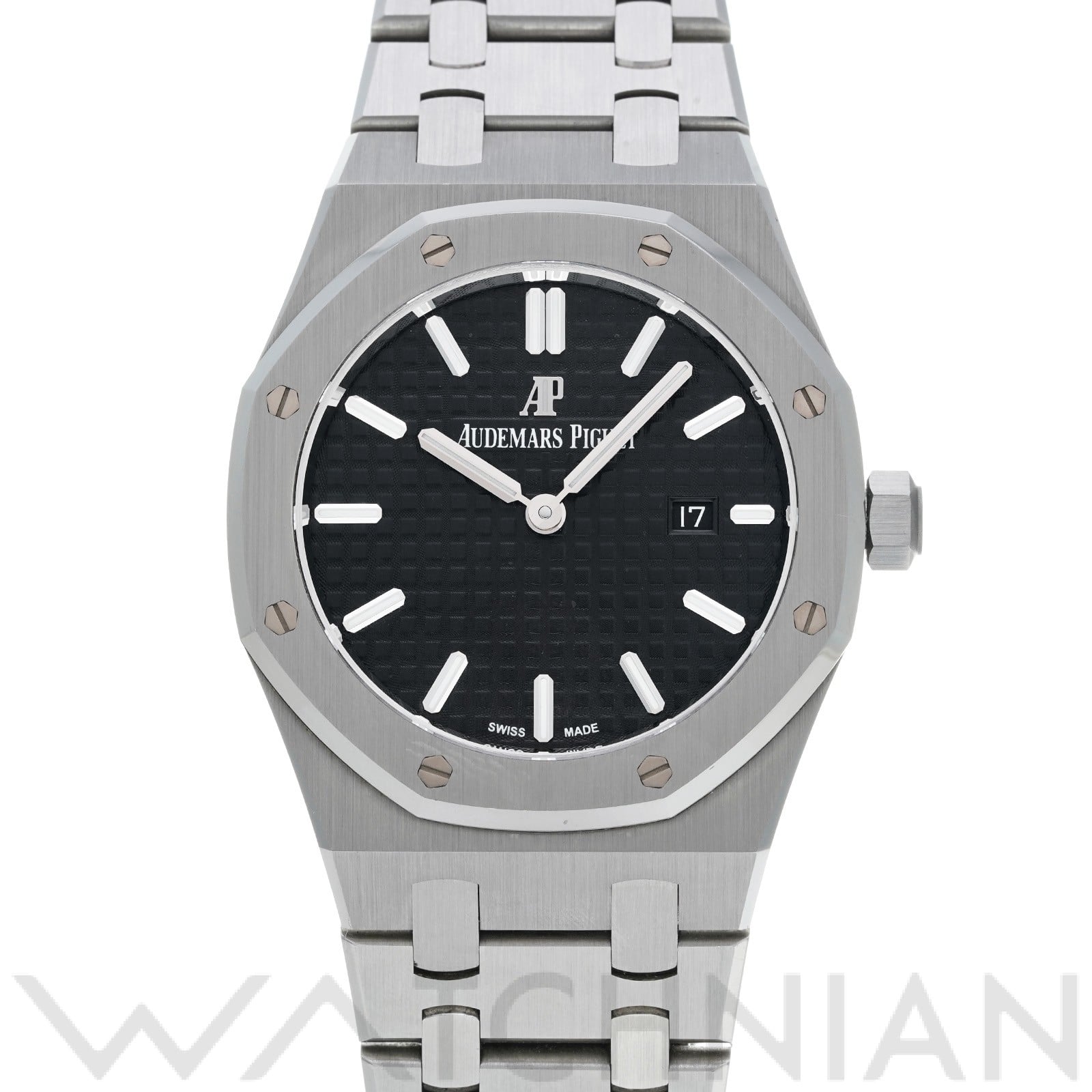 オーデマ ピゲ ロイヤルオーク クォーツ 67650ST.OO.1261ST.01 ブラック レディース 時計 【中古】【wristwatch】