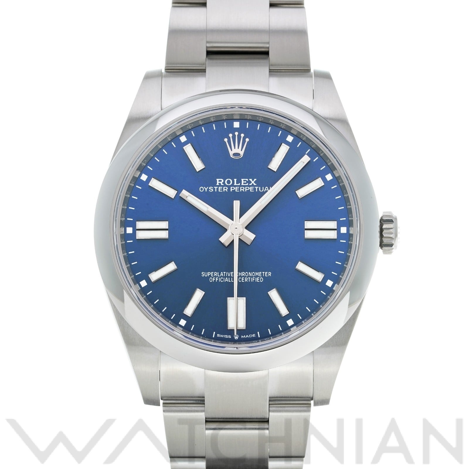 ロレックス オイスターパーペチュアル 41 124300 ブライトブルー メンズ 時計 【中古】【wristwatch】