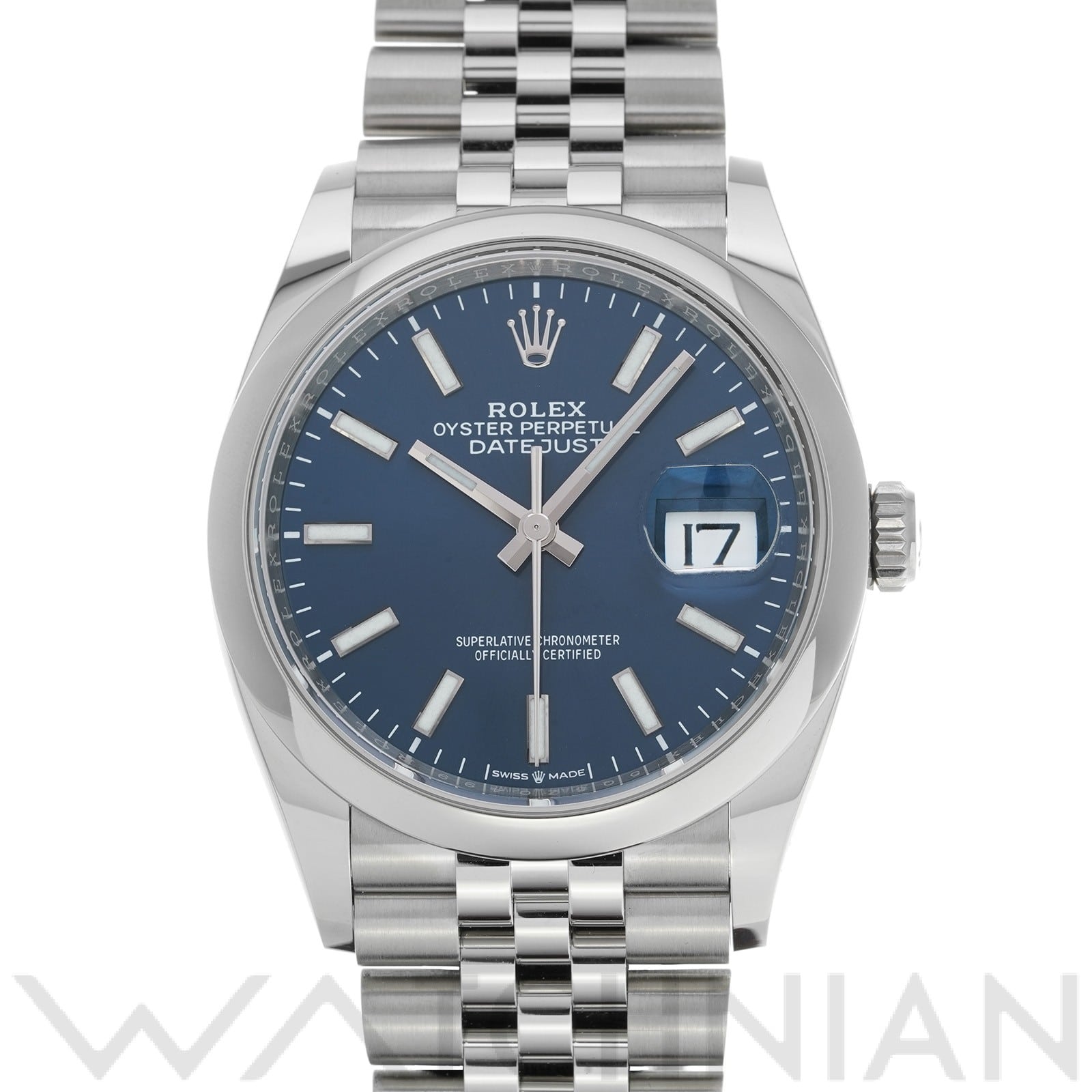 ロレックス デイトジャスト 36 126200 ブライトブルー メンズ 時計 【中古】【wristwatch】