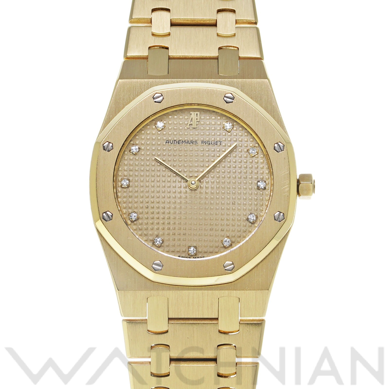 オーデマ ピゲ ロイヤルオーク クォーツ 6303/789 シャンパン/ダイヤモンド ユニセックス 時計 【中古】【wristwatch】