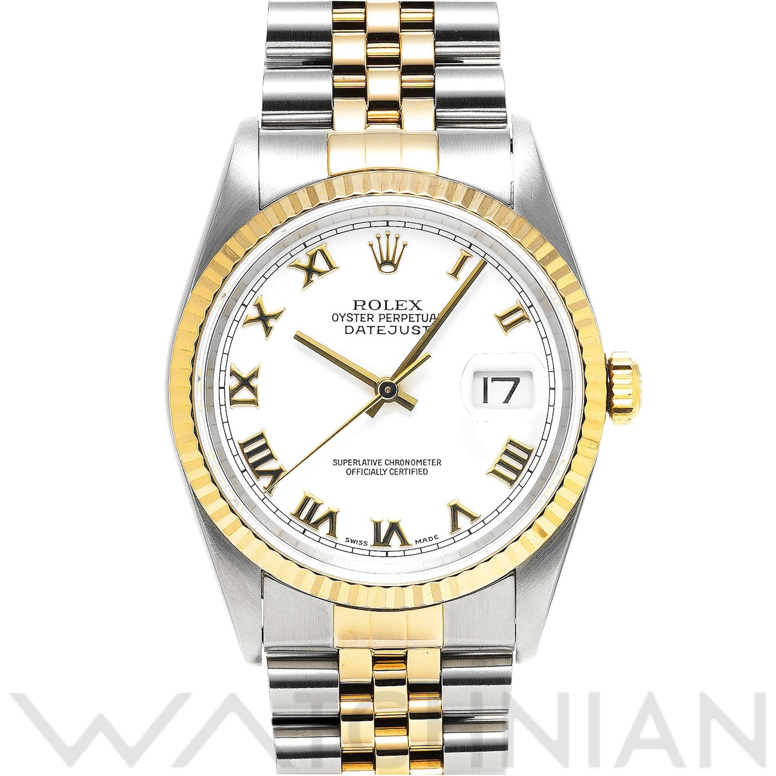 ロレックス デイトジャスト 16233 ホワイト メンズ 時計 【中古】【wristwatch】