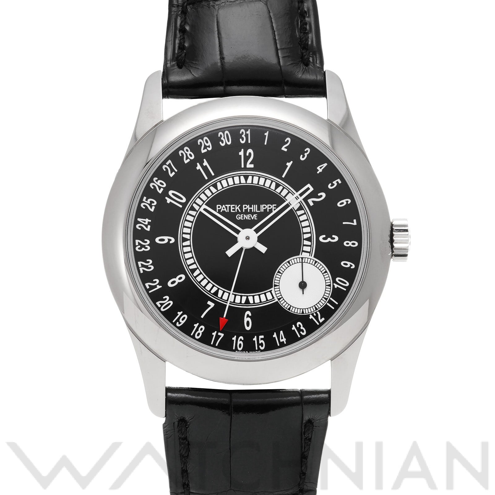 カラトラバ 6006G-001 ブラック パテックフィリップ PATEK PHILIPPE メンズ 【中古】