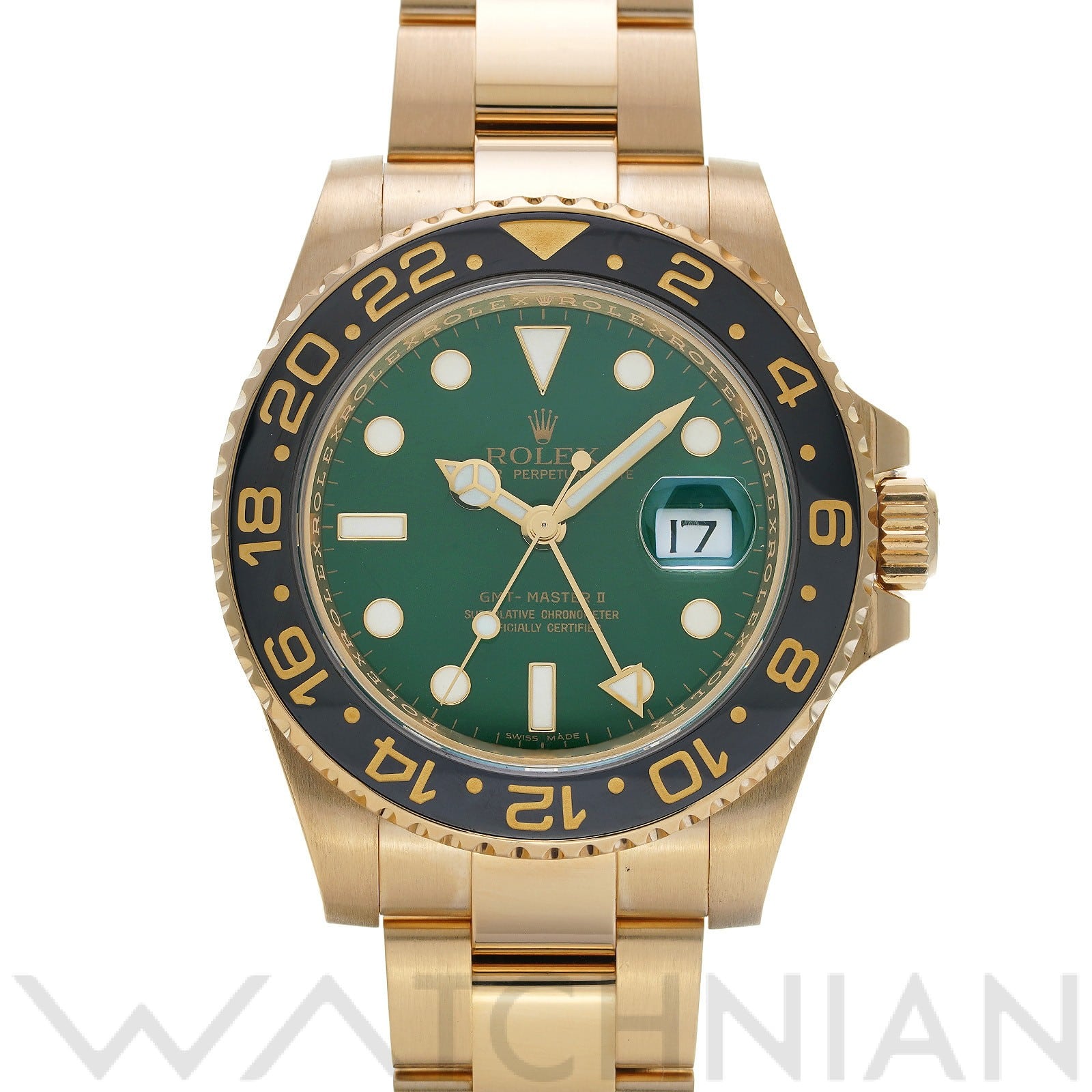 ロレックス GMTマスターII 116718LN グリーン メンズ 時計 【中古】【wristwatch】