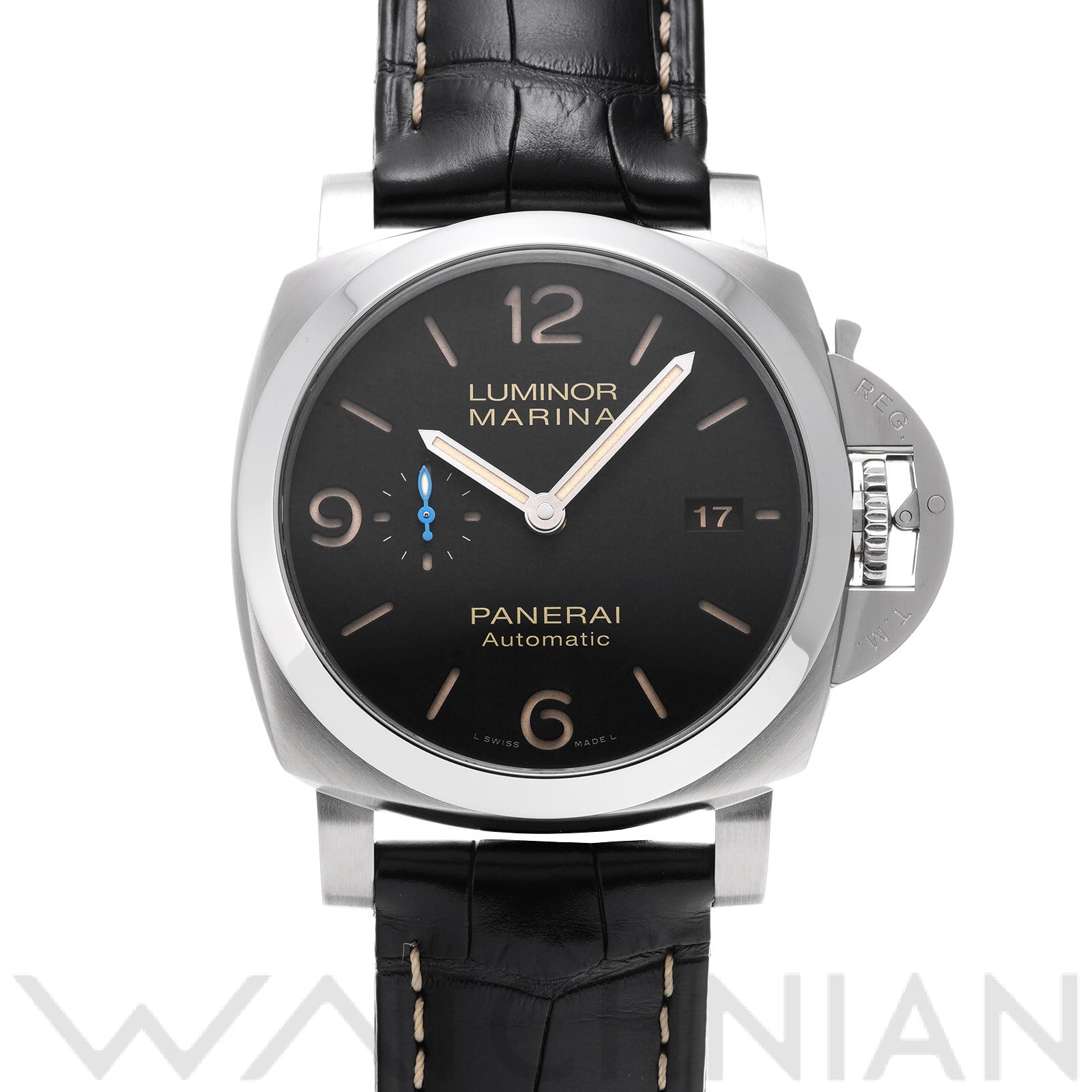 ルミノールマリーナ 1950 3デイズ アッチャイオ PAM01312 U番(2018年製造) ブラック パネライ OFFICINE PANERAI メンズ 【中古】