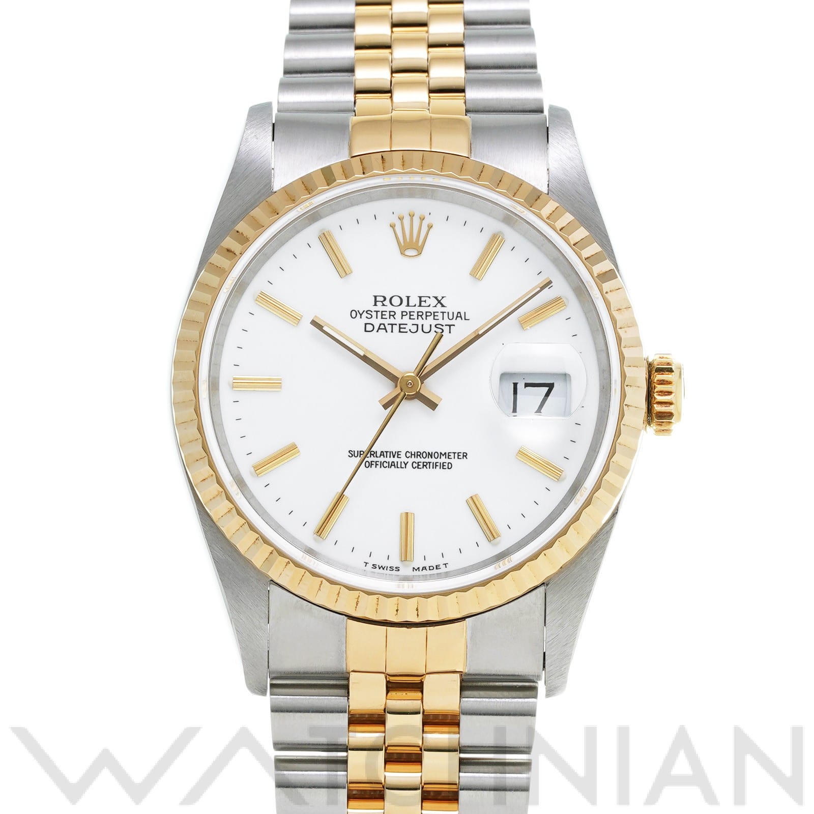 ロレックス デイトジャスト 16233 ホワイト メンズ 時計 【中古】【wristwatch】