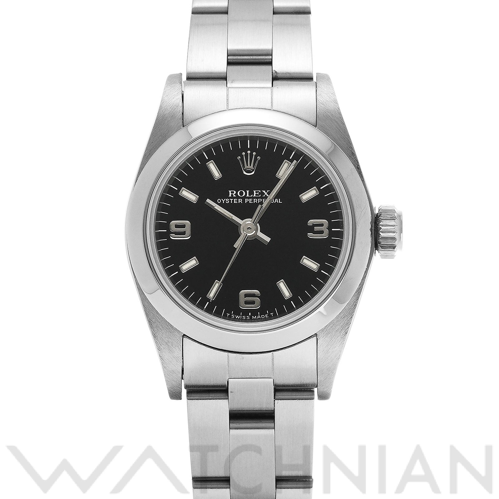 オイスターパーペチュアル レディ 24 67180 W番(1995年頃製造) ブラック ロレックス ROLEX レディース 【中古】