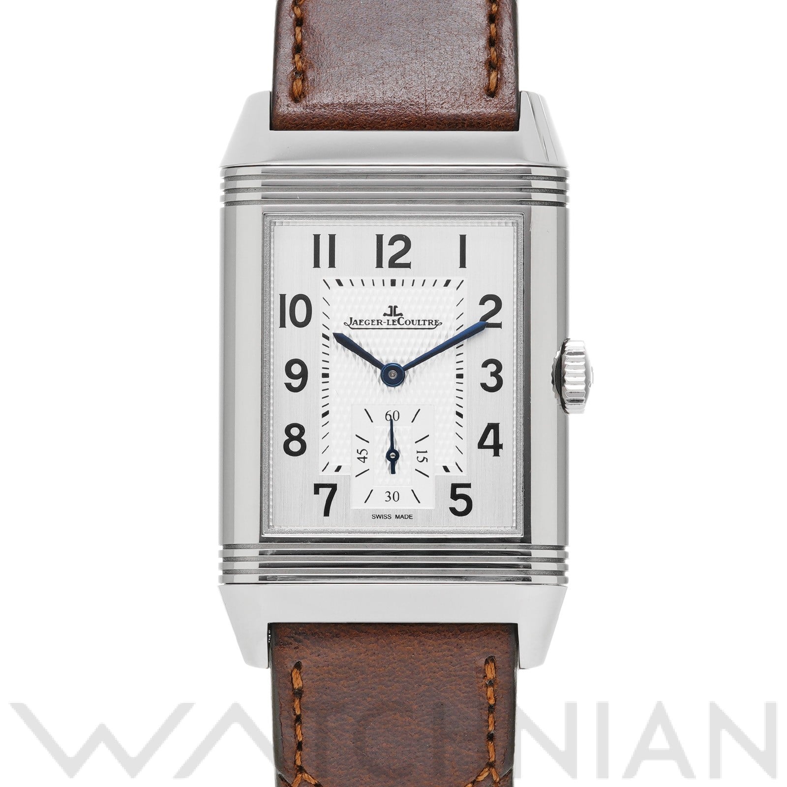 レベルソ クラシック ラージ デュオ スモールセコンド Q3848422 シルバーグレー/ブラック ジャガー ルクルト JAEGER-LECOULTRE メンズ 【中古】