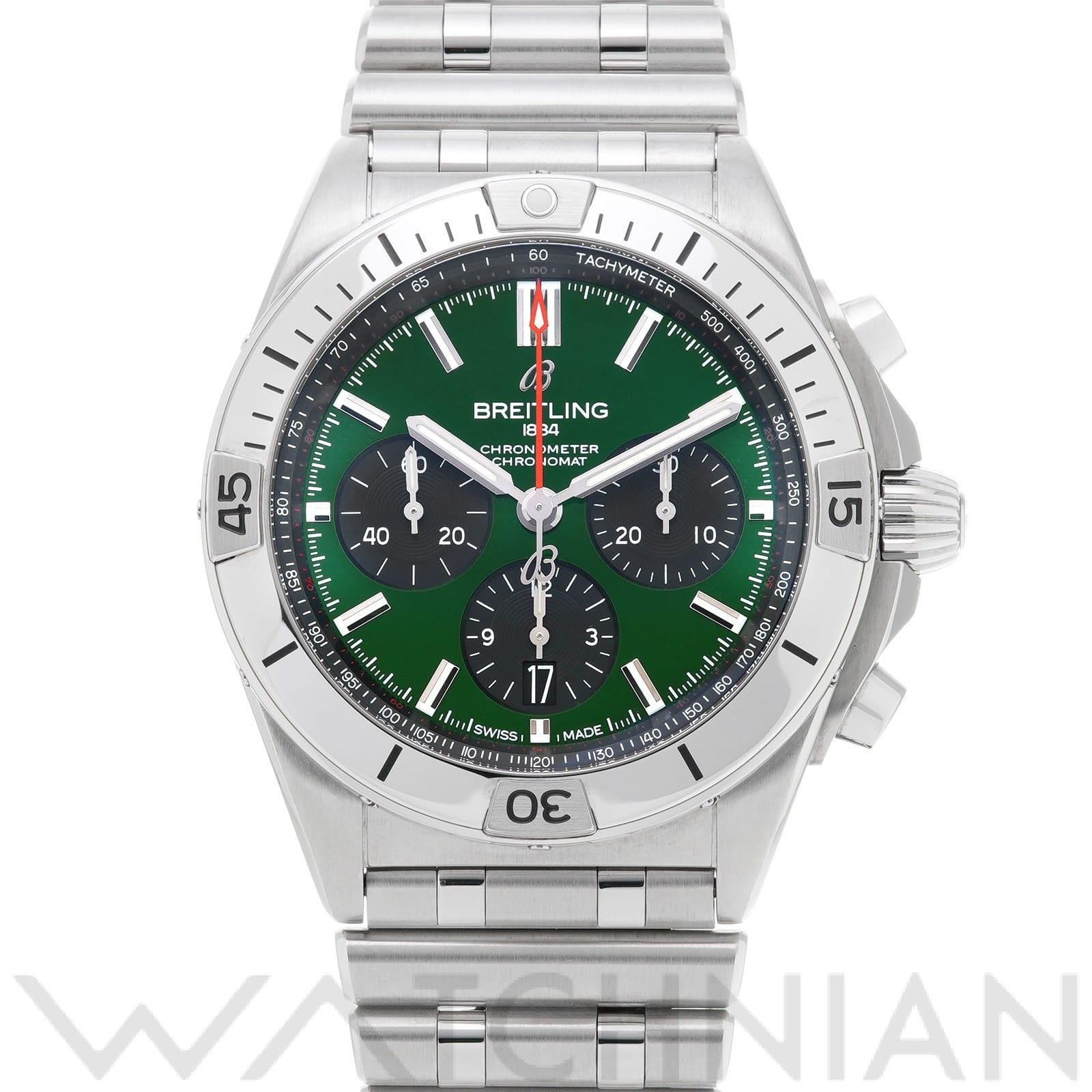 ブライトリング / BREITLING クロノマット B01 44 ベントレー AB01343A1L1A1 グリーン/ブラック メンズ 時計 【中古】【wristwatch】