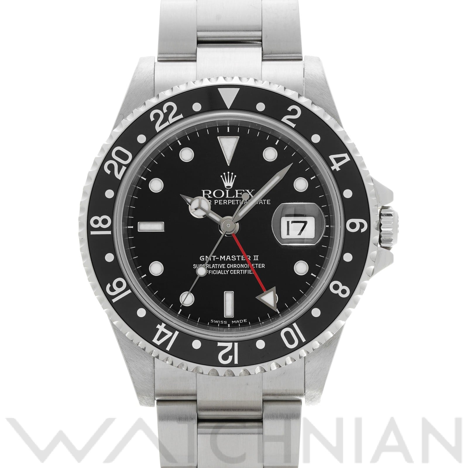 ロレックス GMTマスターII 16710 ブラック メンズ 時計 【中古】【wristwatch】