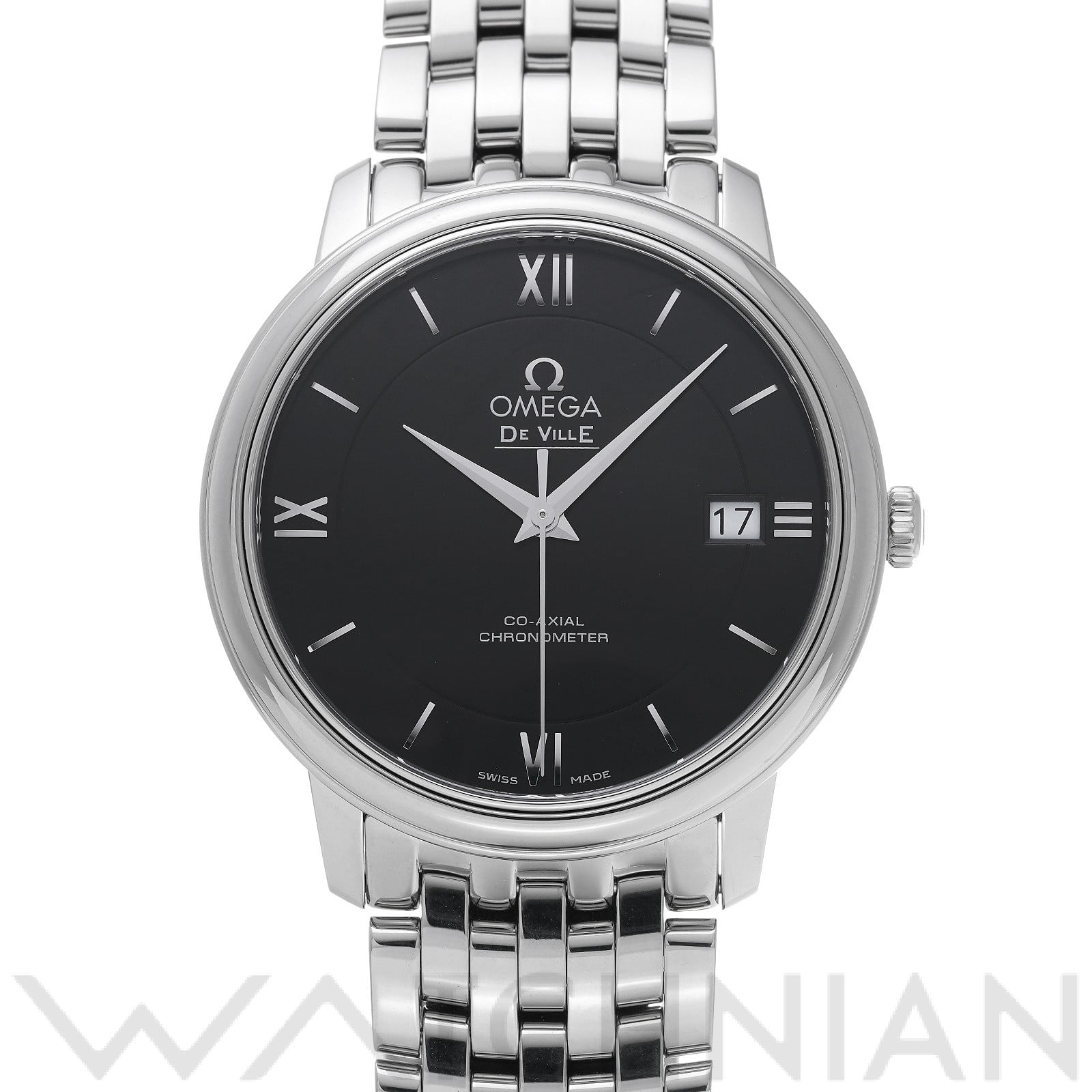 オメガ / OMEGA デ・ヴィル プレステージ コーアクシャル 424.10.37.20.01.001 ブラック メンズ 時計 【中古】【wristwatch】