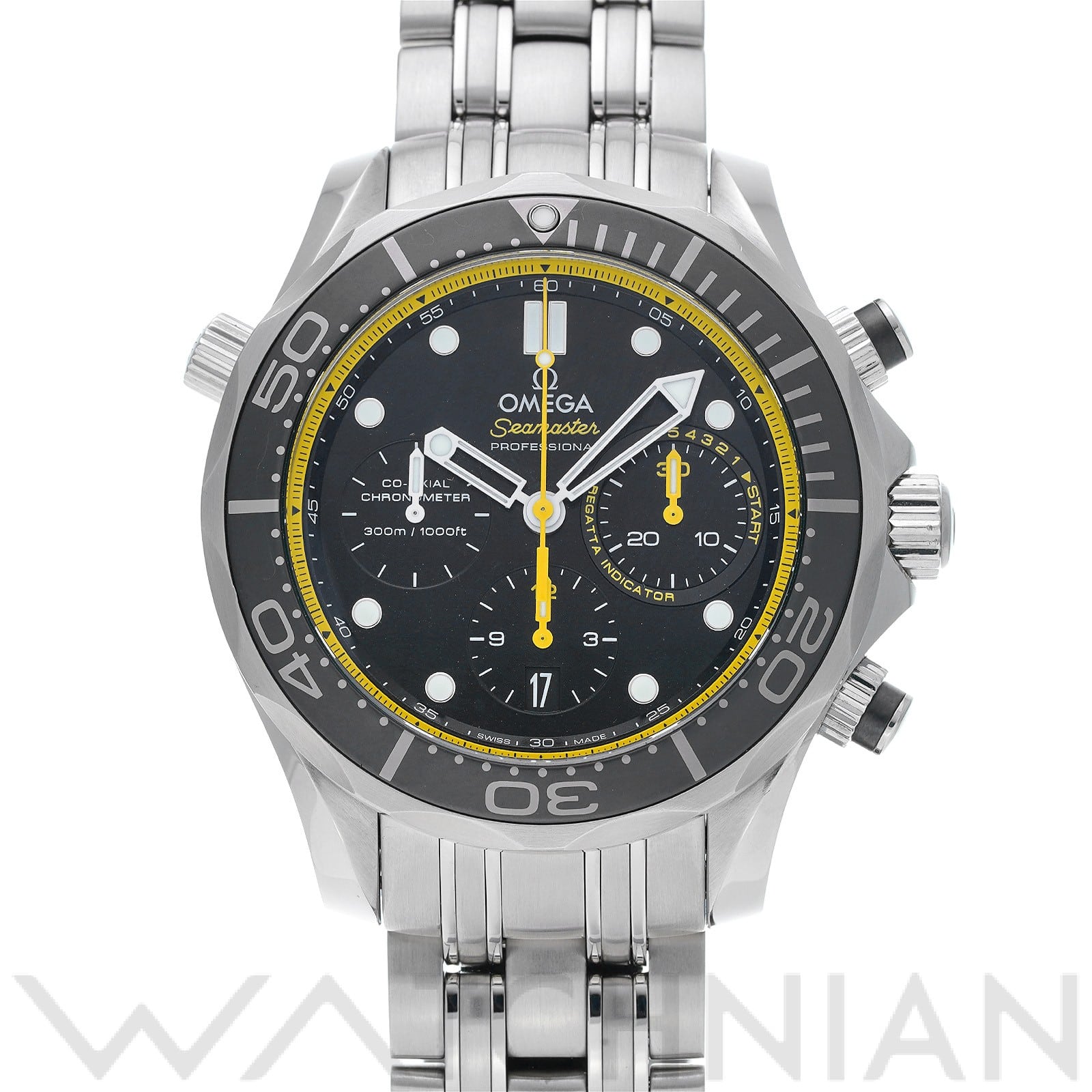 オメガ / OMEGA シーマスター ダイバー300 コーアクシャル クロノグラフ レガッタ 212.30.44.50.01.002 ブラック メンズ 時計 【中古】【wristwatch】