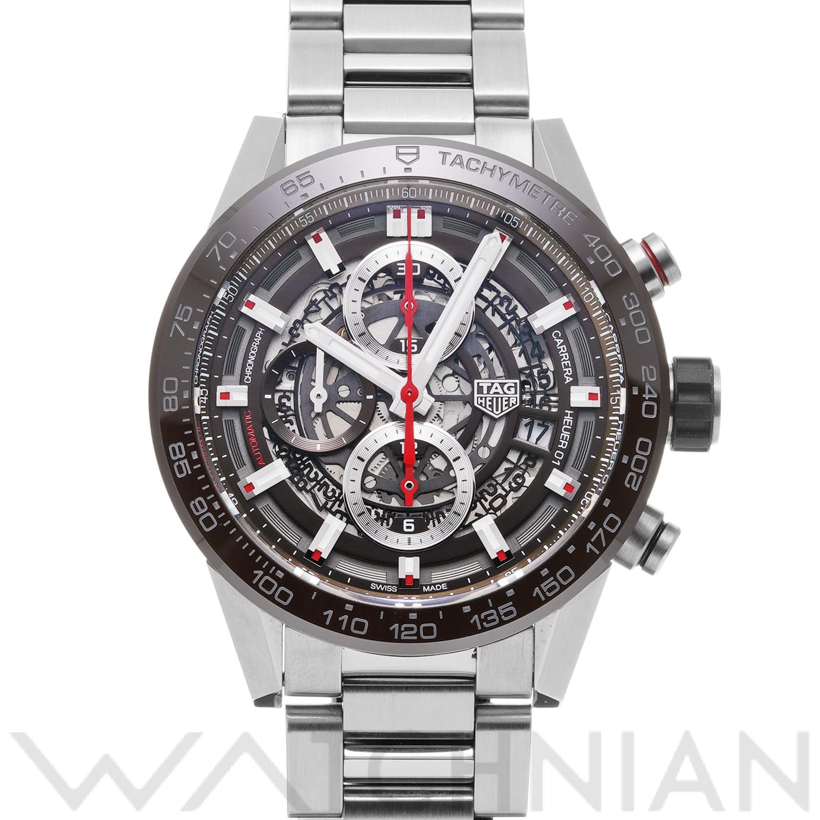タグ ホイヤー / TAG HEUER カレラ キャリバーホイヤー01 クロノグラフ CAR201U.BA0766 ブラウン メンズ 時計 【中古】【wristwatch】