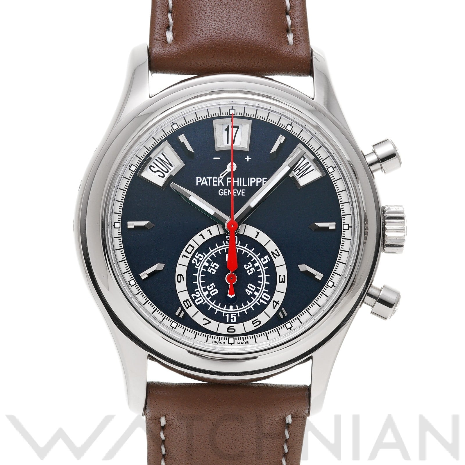 パテック フィリップ / PATEK PHILIPPE コンプリケーション アニュアルカレンダー クロノグラフ 5960/01G-001 ブルー・ニス塗装 メンズ 時計 【中古】【wristwatch】