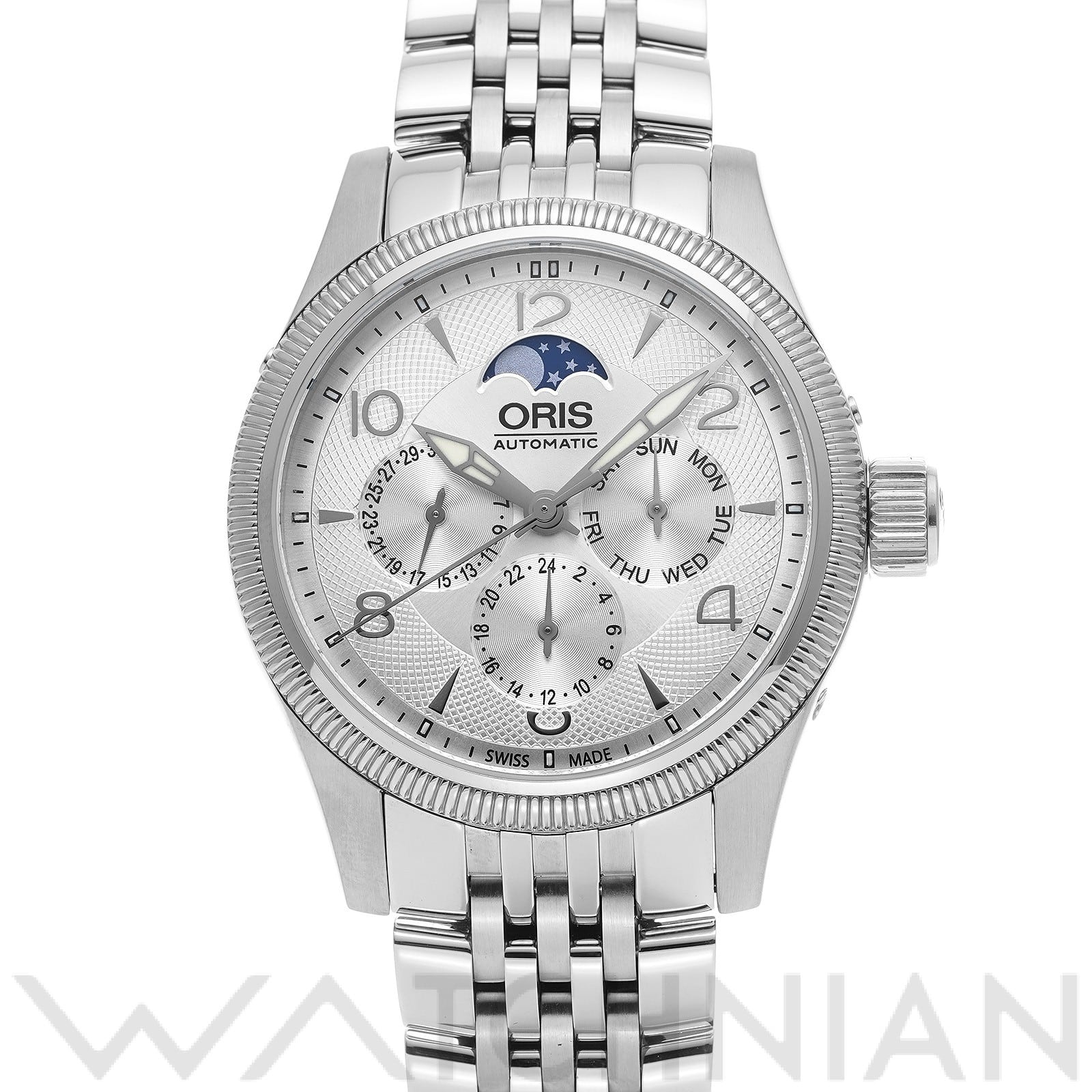 オリス / ORIS ビッグクラウン コンプリケーション 01 582 7678 4061-07 8 20 30 シルバー メンズ 時計 【中古】【wristwatch】