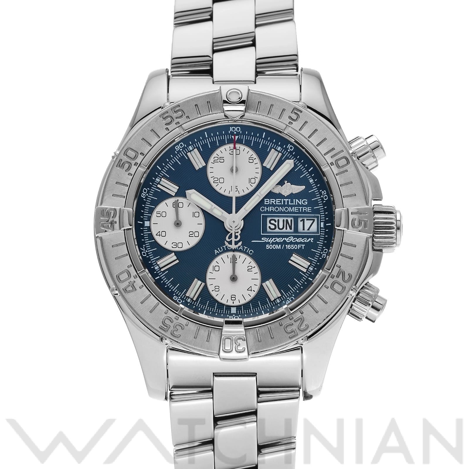 ブライトリング / BREITLING クロノ スーパーオーシャン A111C16PRS ブルー/シルバー メンズ 時計 【中古】【wristwatch】