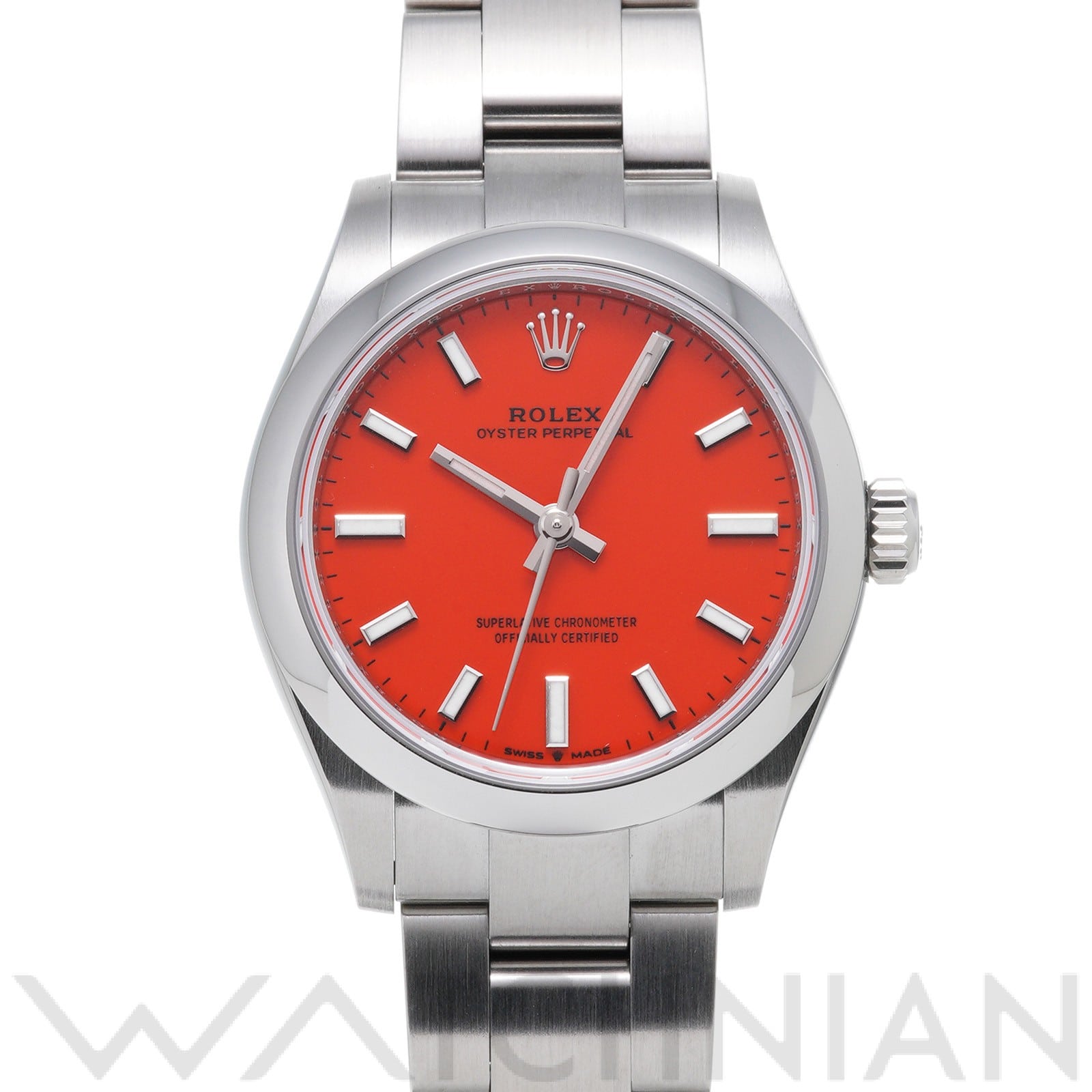 ロレックス / ROLEX オイスターパーペチュアル 31 277200 コーラルレッド ユニセックス 時計 【中古】【wristwatch】