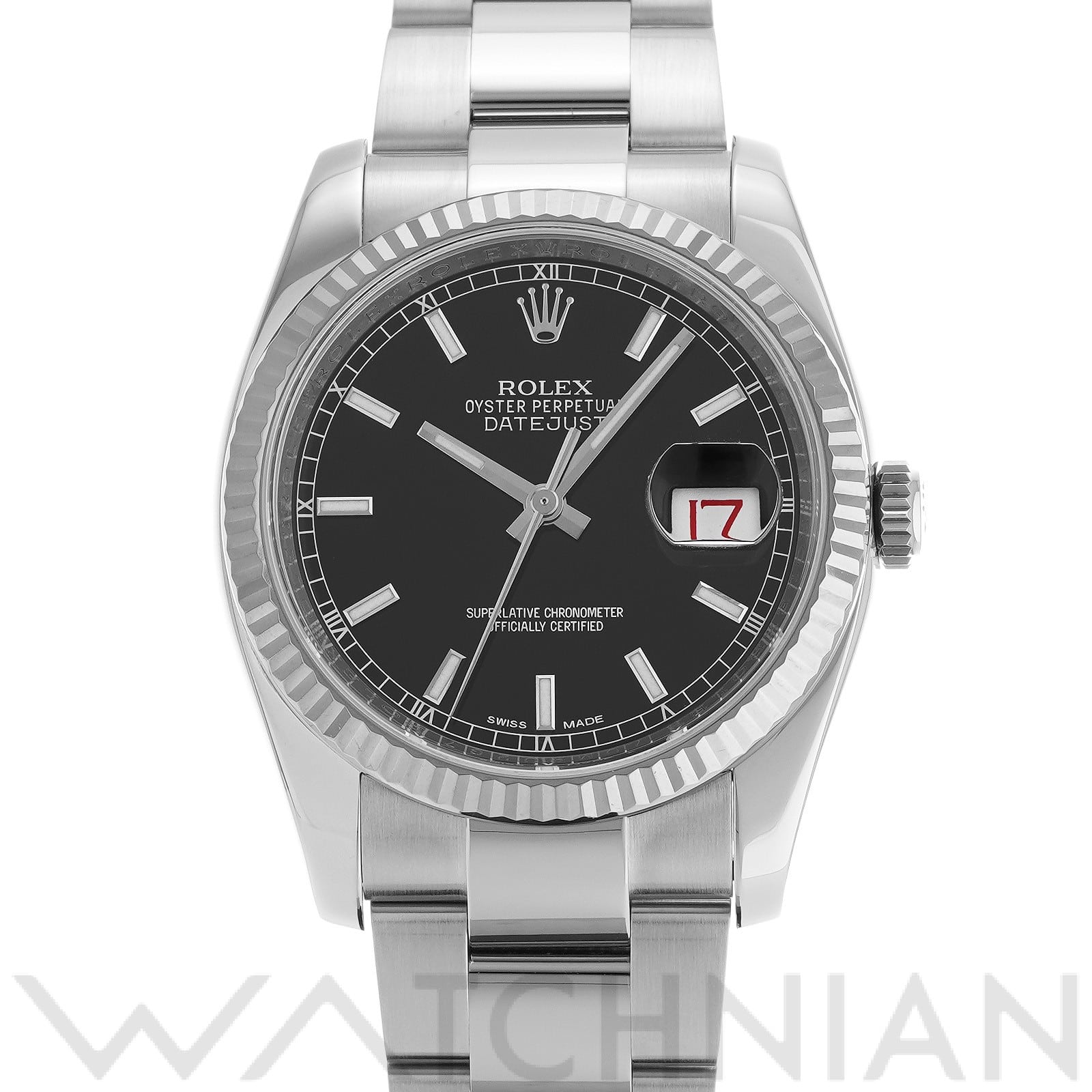 ロレックス デイトジャスト 36 116234 ブラック メンズ 時計 【中古】【wristwatch】