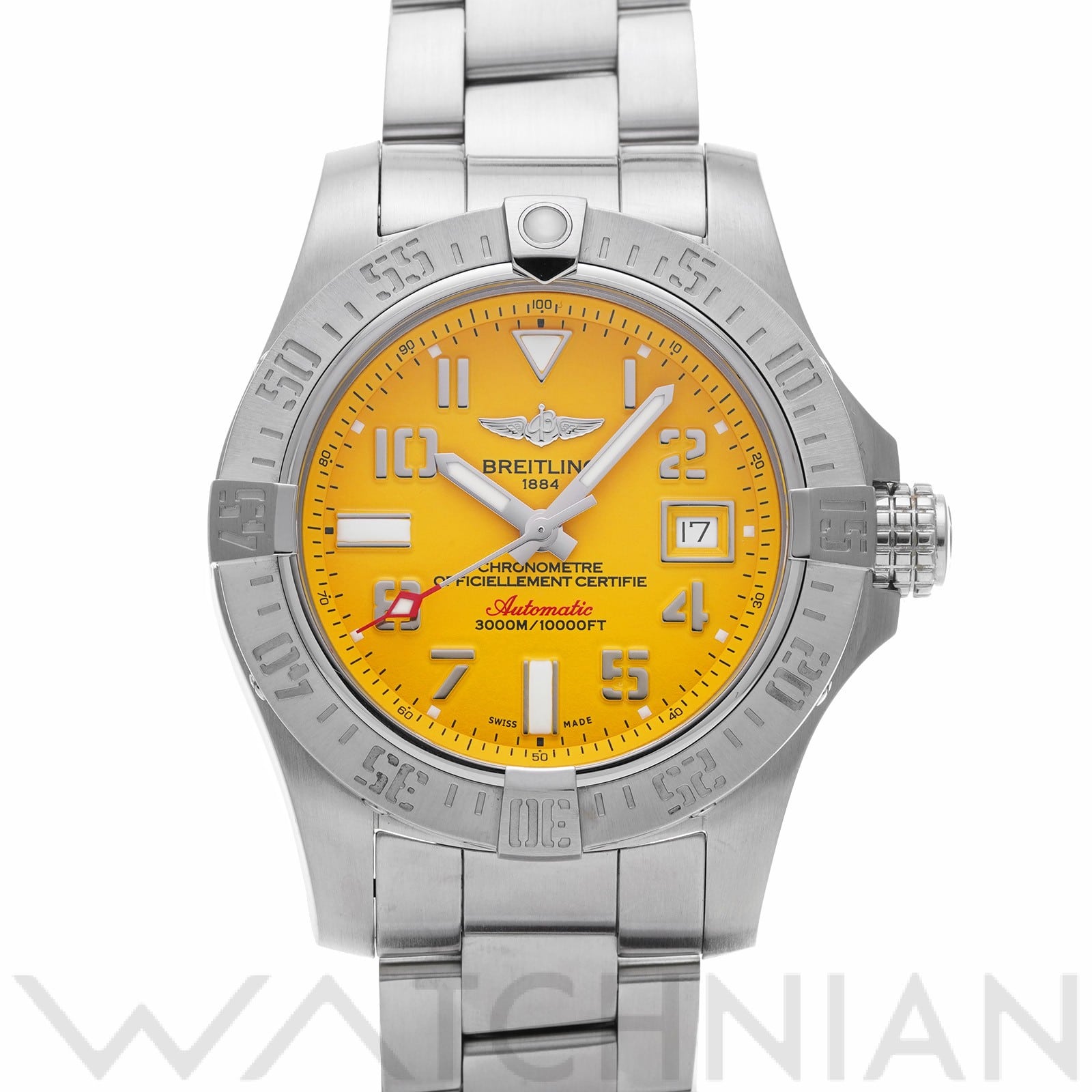ブライトリング / BREITLING アベンジャーII シーウルフ A1733110/I519 イエロー メンズ 時計 【中古】【wristwatch】