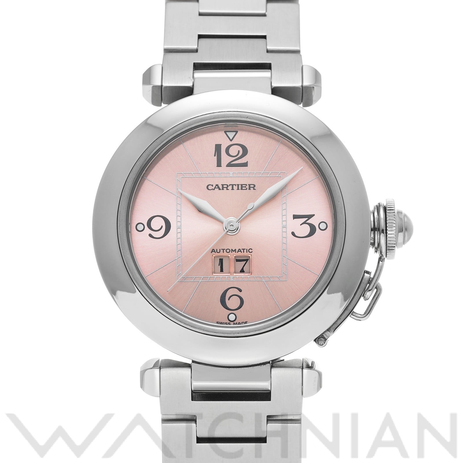 カルティエ / CARTIER パシャC ビッグデイト W31058M7 ピンク ユニセックス 時計 【中古】【wristwatch】