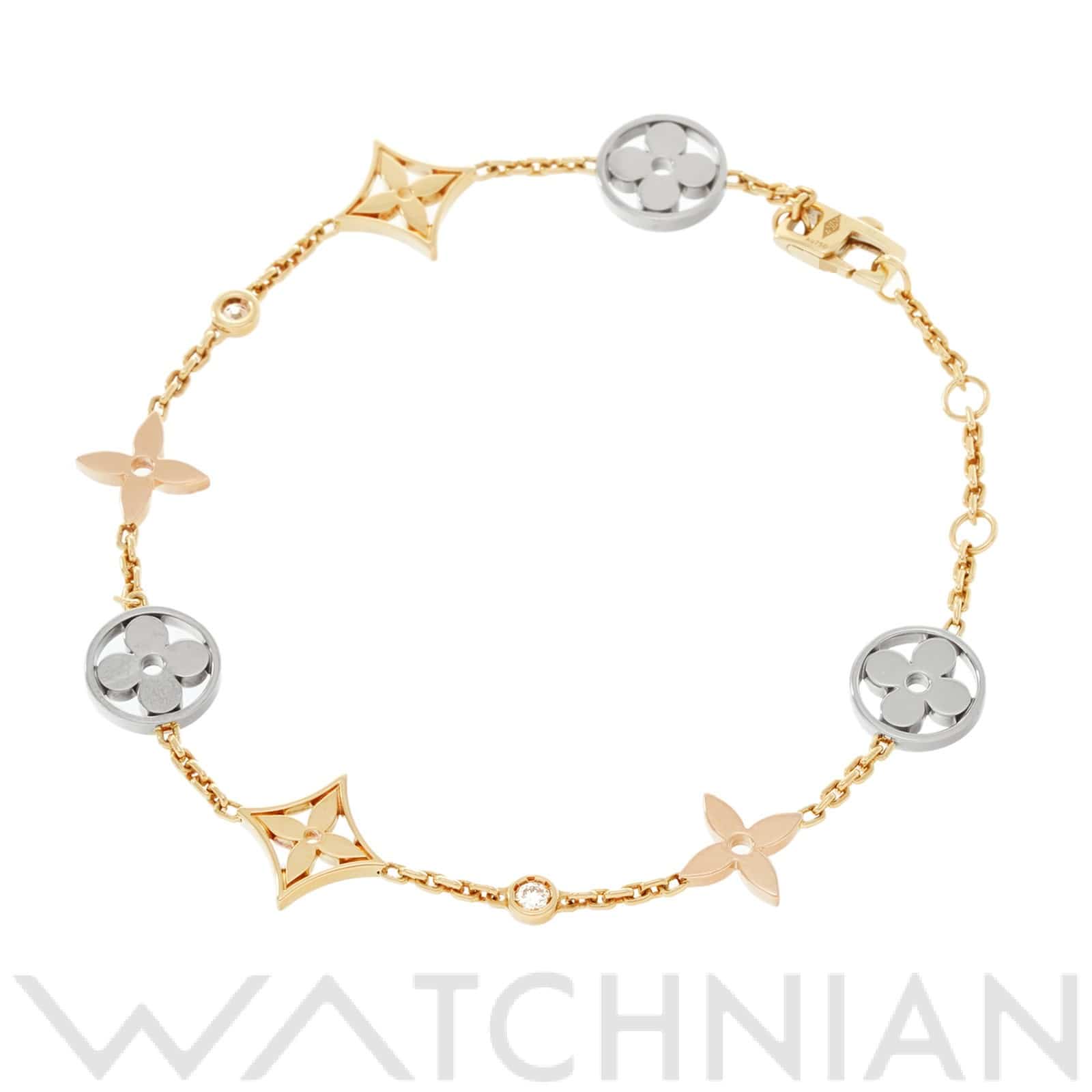 Louis Vuitton Idylle Blossom Bracelet 3 Golds And Diamonds (Q95286