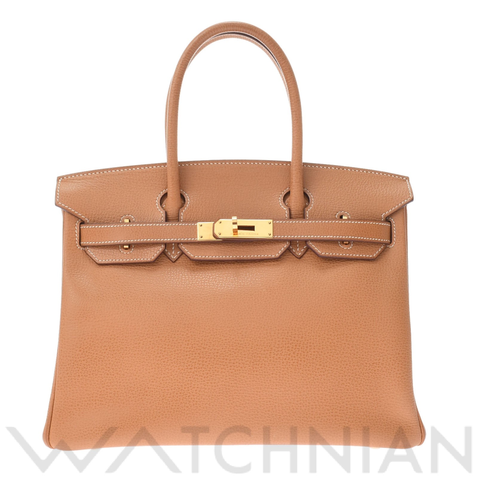 バーキン30 ナチュラル/ゴールド金具 ヴァッシュリエジェ HERMES エルメス レディース 【中古】