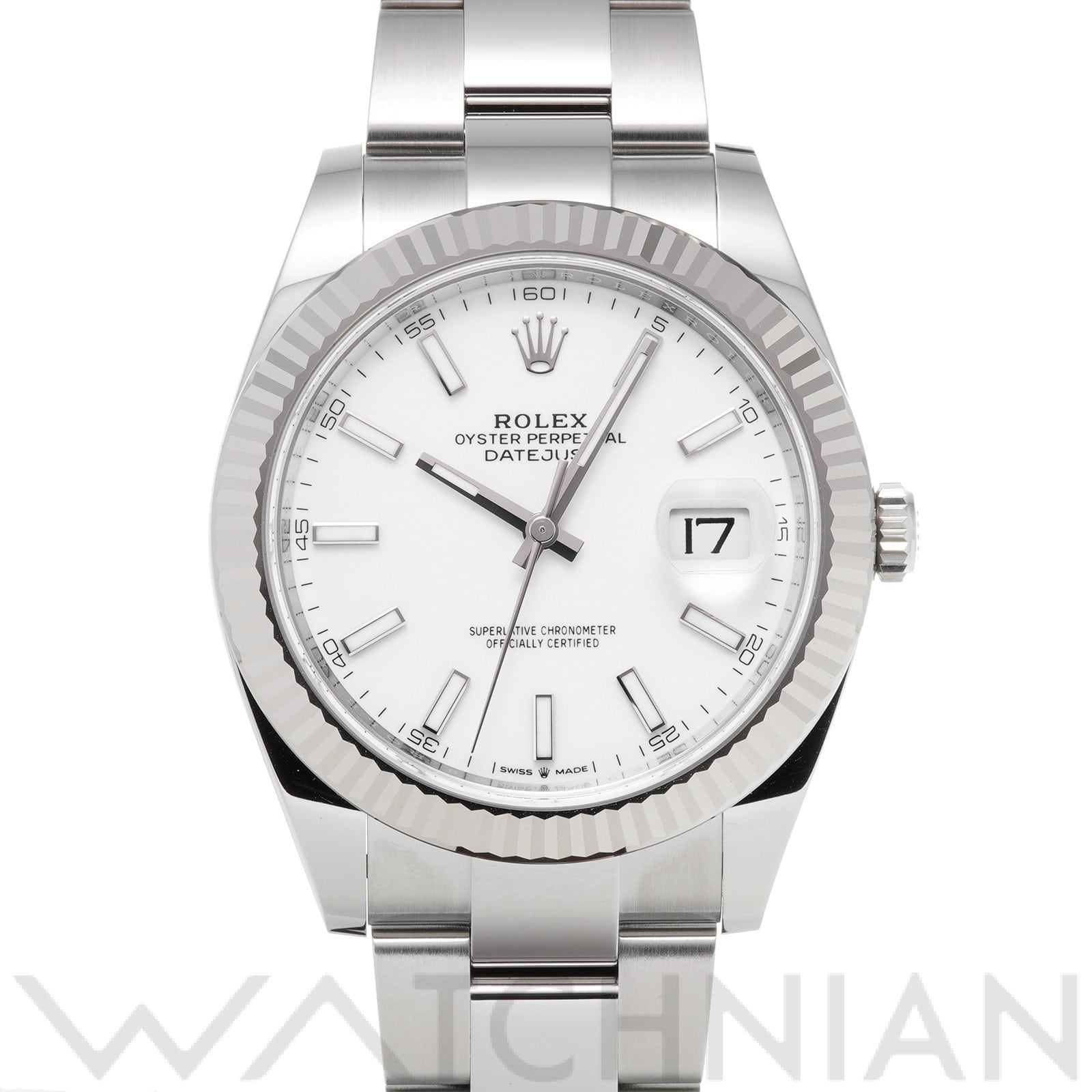 ロレックス デイトジャスト 41 126334 ホワイト メンズ 時計 【中古】【wristwatch】