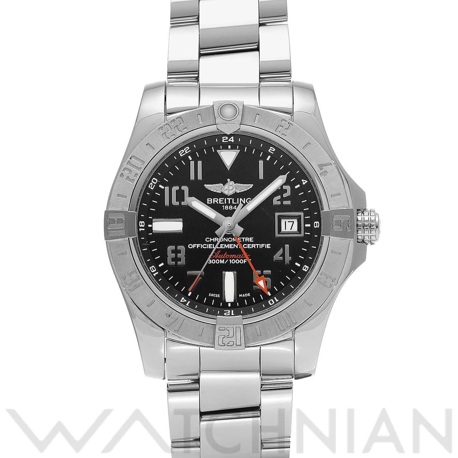 ブライトリング / BREITLING アベンジャーII GMT A3239011/BC34 ブラック メンズ 時計 【中古】【wristwatch】