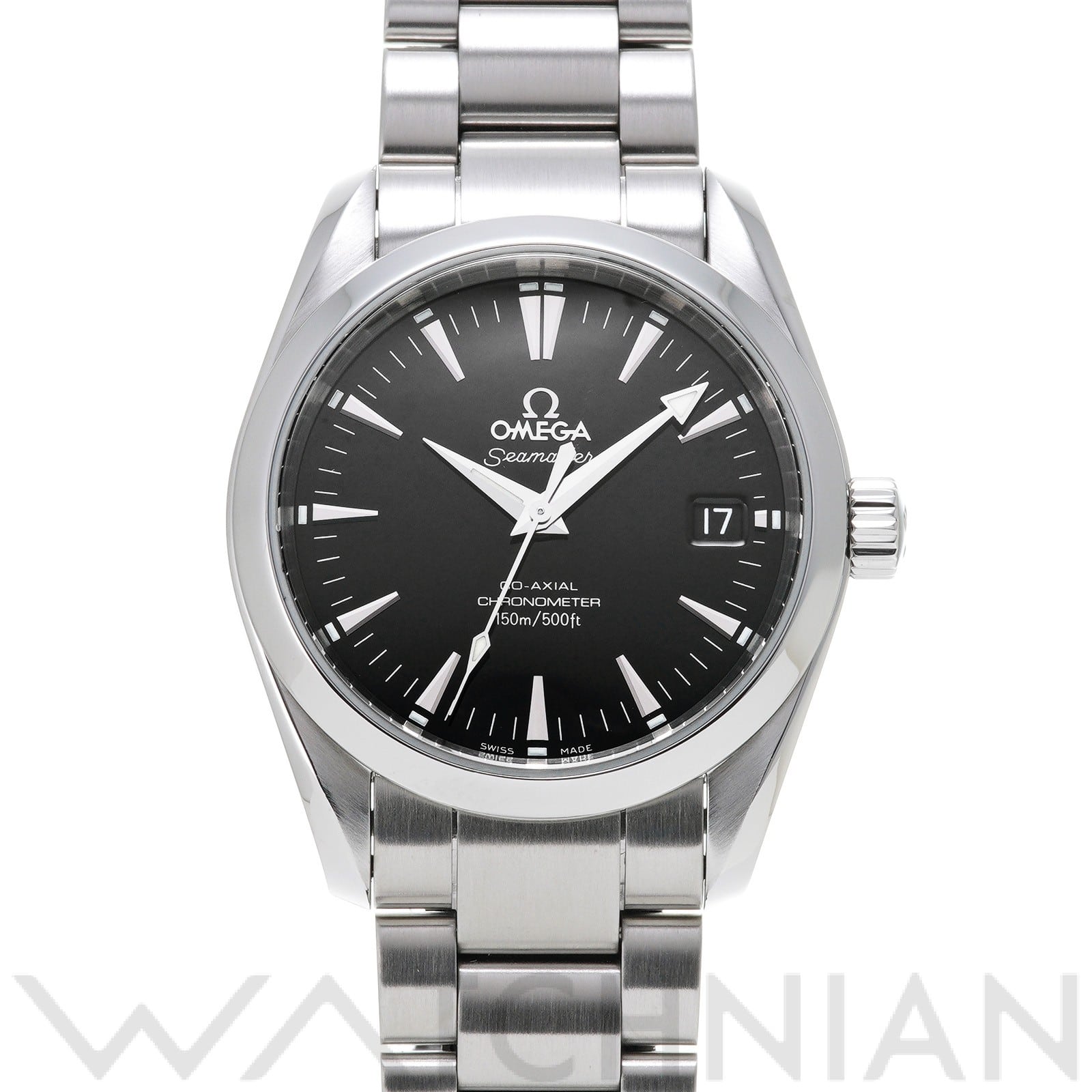 オメガ / OMEGA シーマスター アクアテラ コーアクシャル ミッドサイズ 2504.50 ブラック メンズ 時計 【中古】【wristwatch】