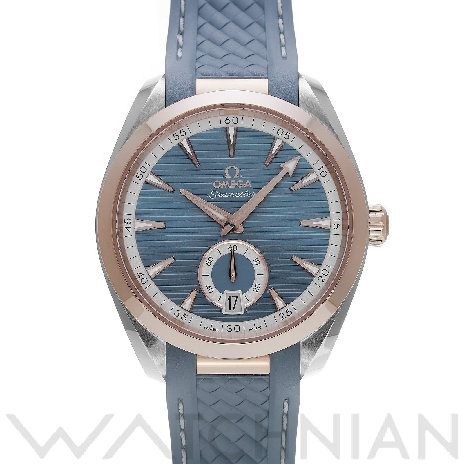 シーマスター アクアテラ コーアクシャル マスタークロノメーター スモールセコンド 220.22.41.21.03.001 ブルー オメガ OMEGA メンズ 【中古】