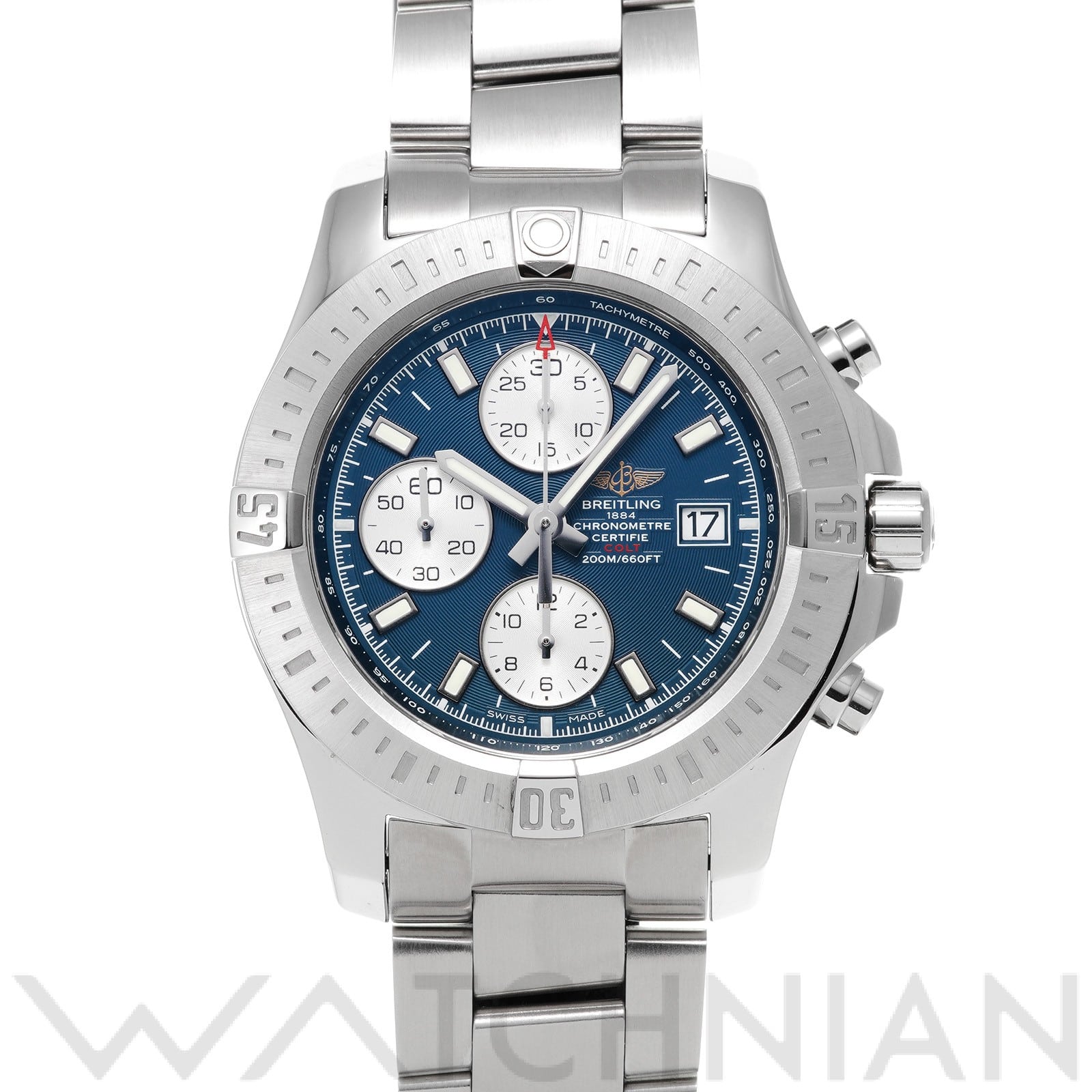 ブライトリング / BREITLING コルト クロノグラフ オートマチック A1338811/C914 ブルー/シルバー メンズ 時計 【中古】【wristwatch】