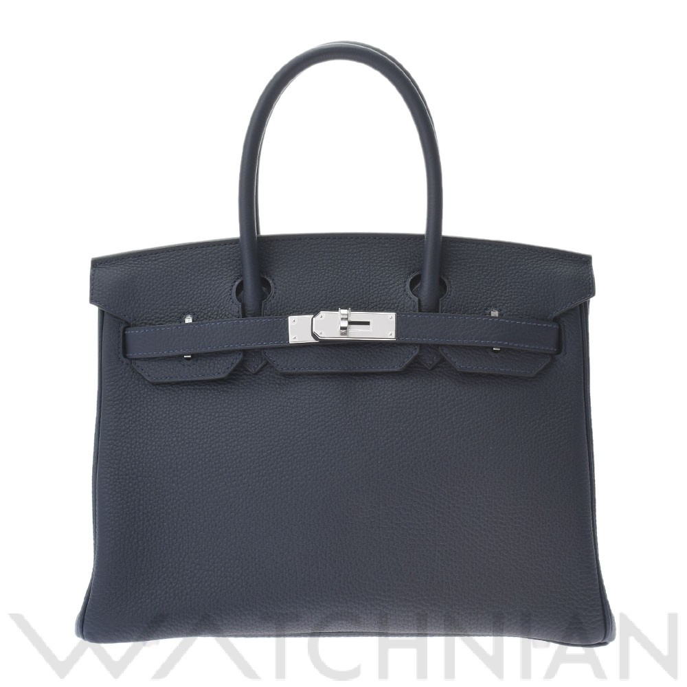バーキン 30 ブルーニュイ/パラジウム金具 トゴ HERMES エルメス レディース 【新品】