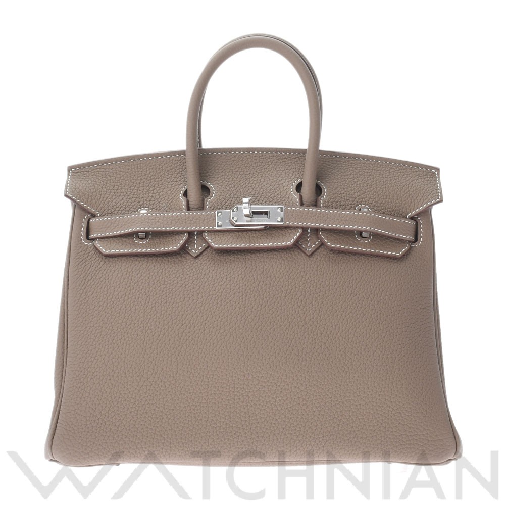 バーキン 25 エトゥープ/パラジウム金具 トゴ HERMES エルメス レディース 【新品】
