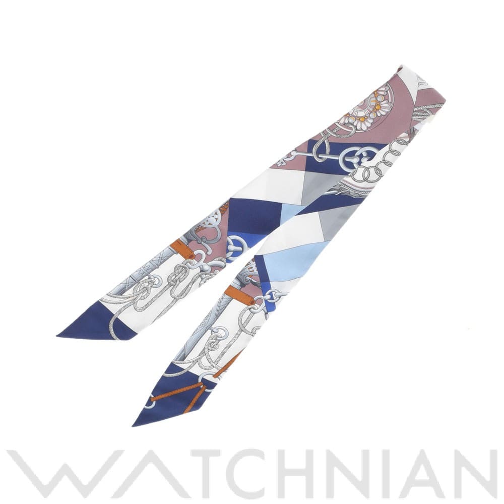 エルメス トゥイリ― CLEQUETIS/クリケティス ネイビー シルク100% レディース 【新品】【other】