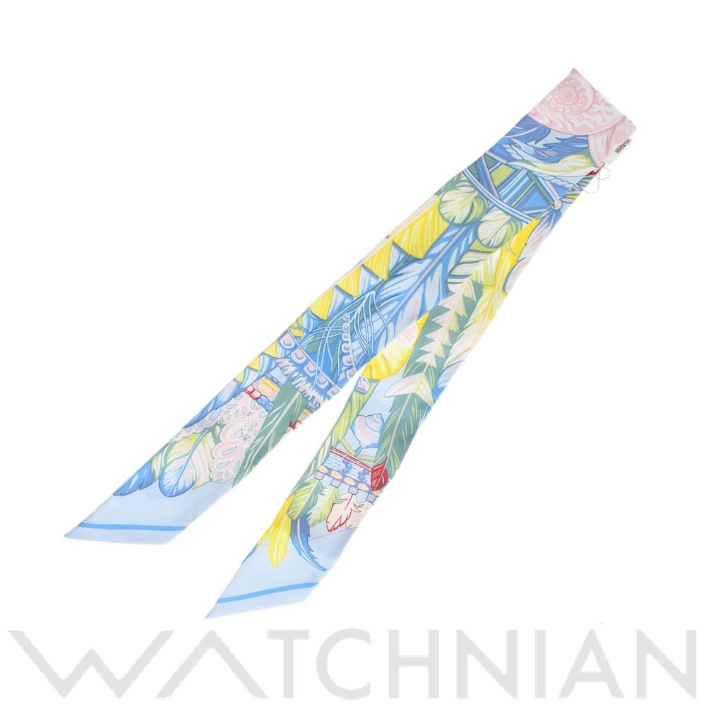 エルメス トゥイリ― DANSE PACIFIQUE/ダンス パシフィック ライトブルー シルク100% レディース 【新品】【other】