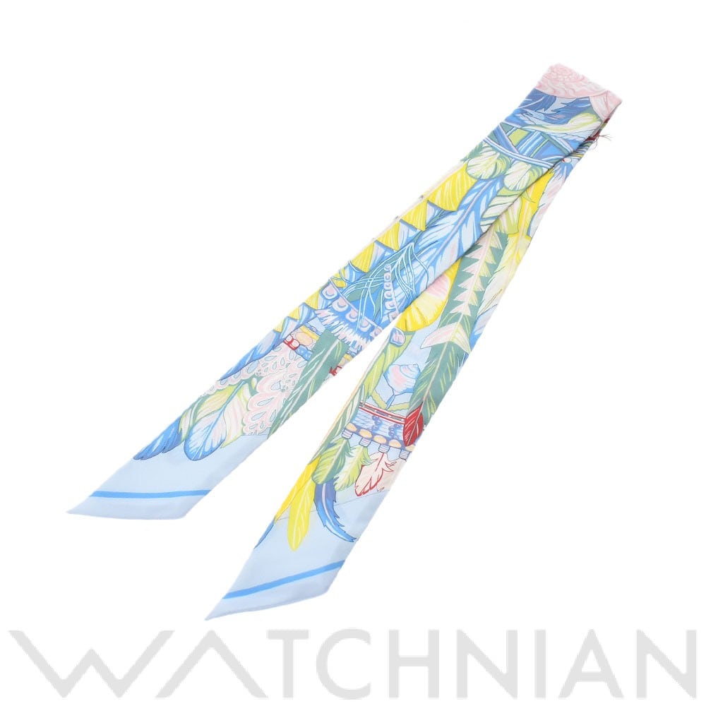 エルメス トゥイリ― DANSE PACIFIQUE/ダンス パシフィック ライトブルー シルク100% レディース 【新品】【other】