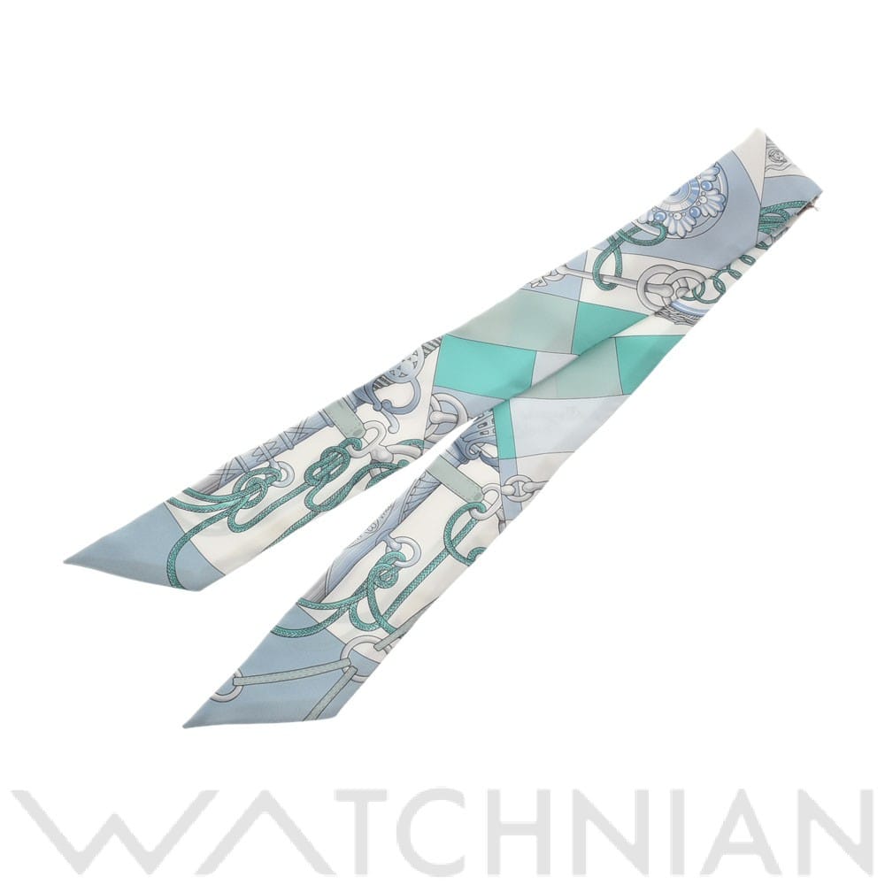 エルメス トゥイリ― CLEQUETIS/クリケティス ライトブルー シルク100% レディース 【新品】【other】