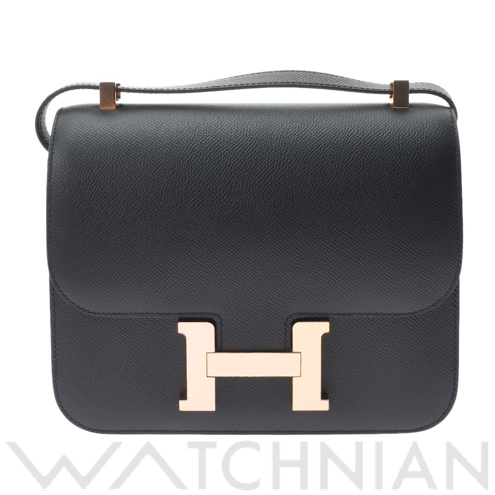 コンスタンス 24 ブラック/ローズゴールド金具 ヴォーエプソン HERMES エルメス レディース 【新品】