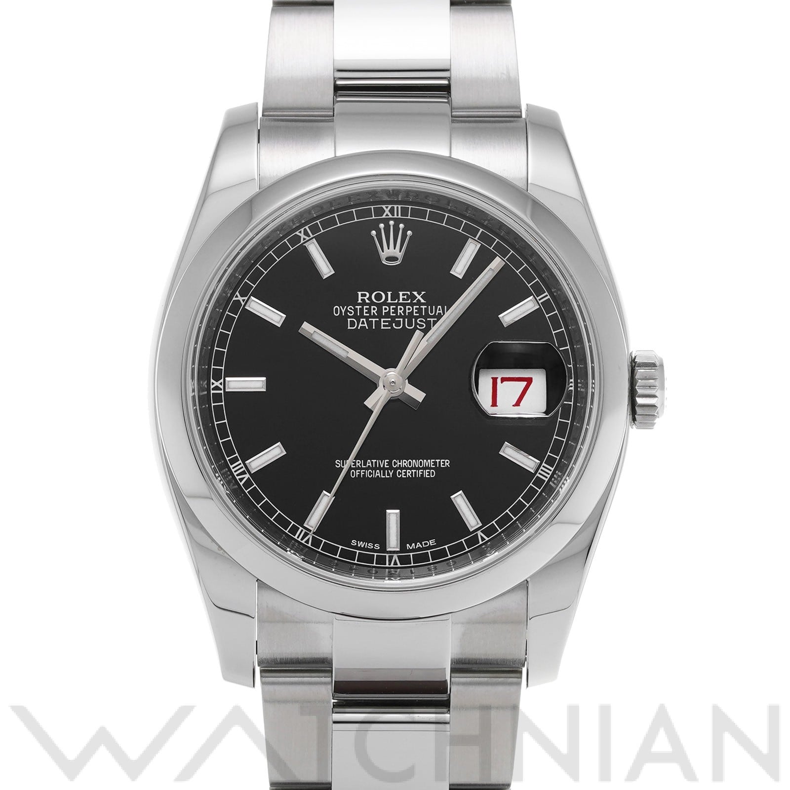 ロレックス デイトジャスト 36 116200 ブラック メンズ 時計 【中古】【wristwatch】