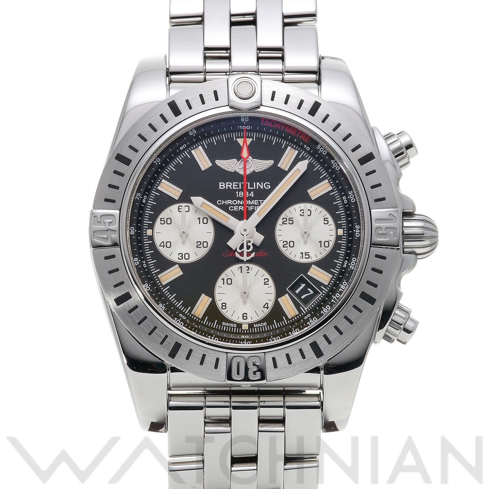 ブライトリング / BREITLING クロノマット 41 エアボーン AB01442J/BD26 ブラック/シルバー メンズ 時計 【中古】【wristwatch】