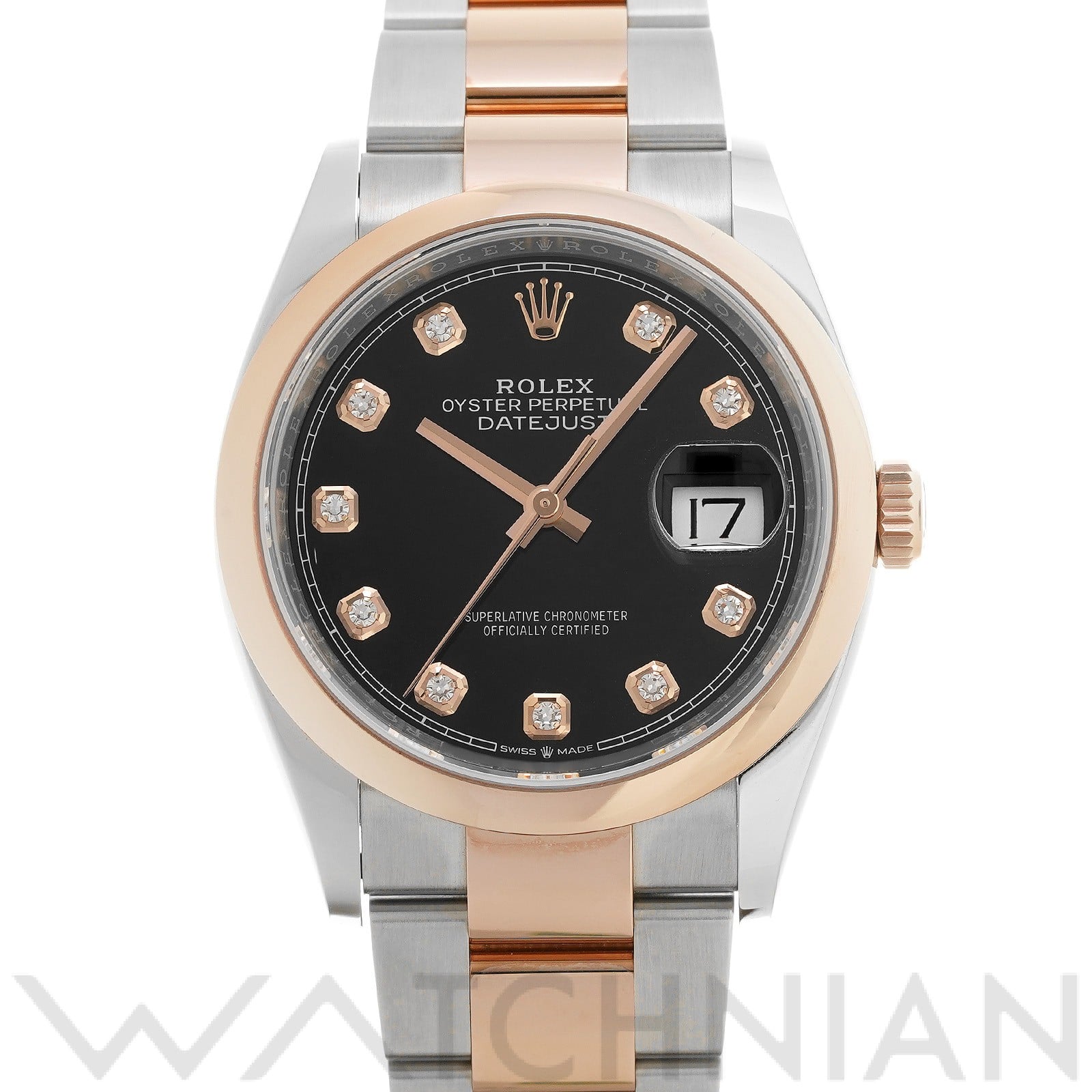 ロレックス デイトジャスト 36 126201G ブライトブラック メンズ 時計 【中古】【wristwatch】