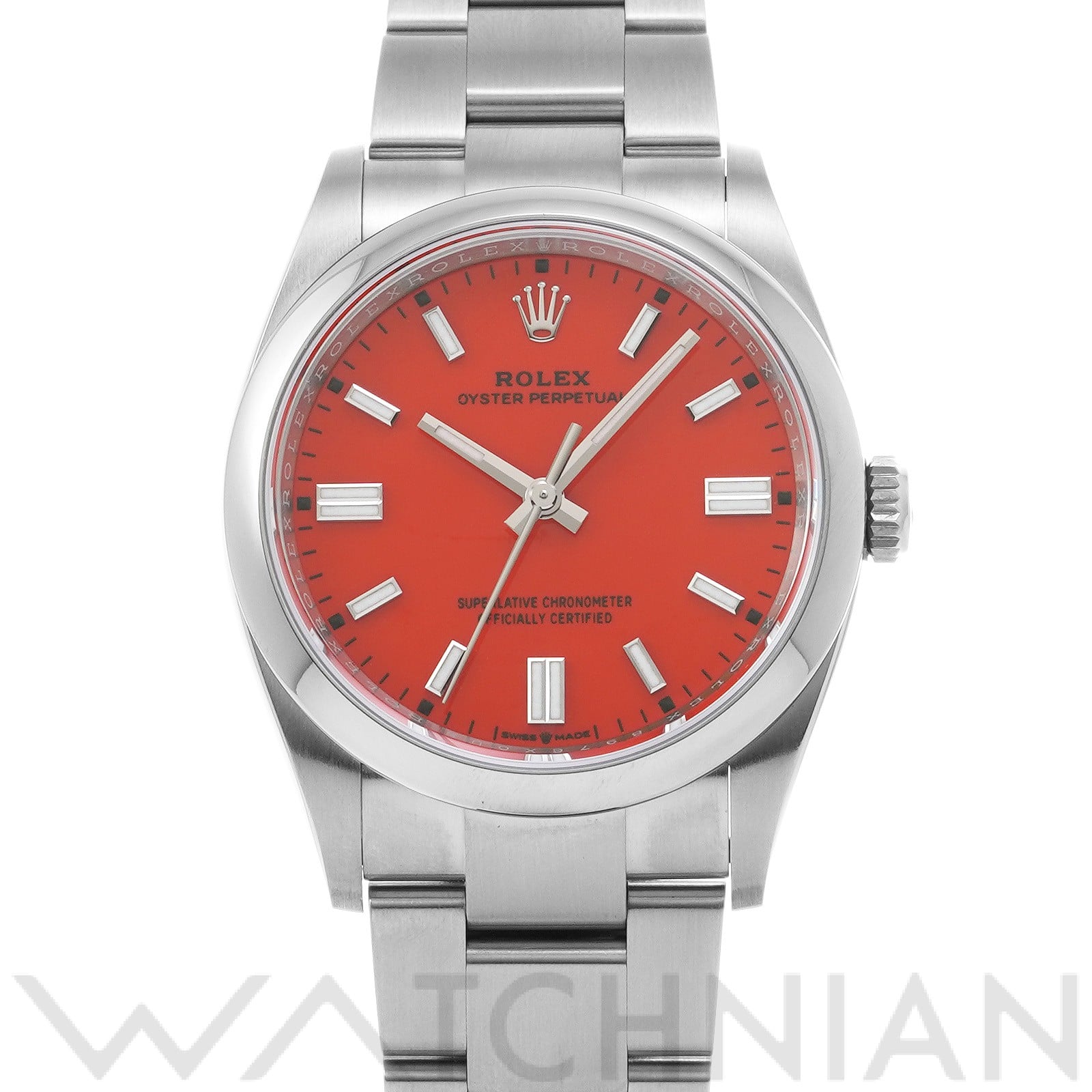 ロレックス オイスターパーペチュアル 36 126000 コーラルレッド メンズ 時計 【中古】【wristwatch】