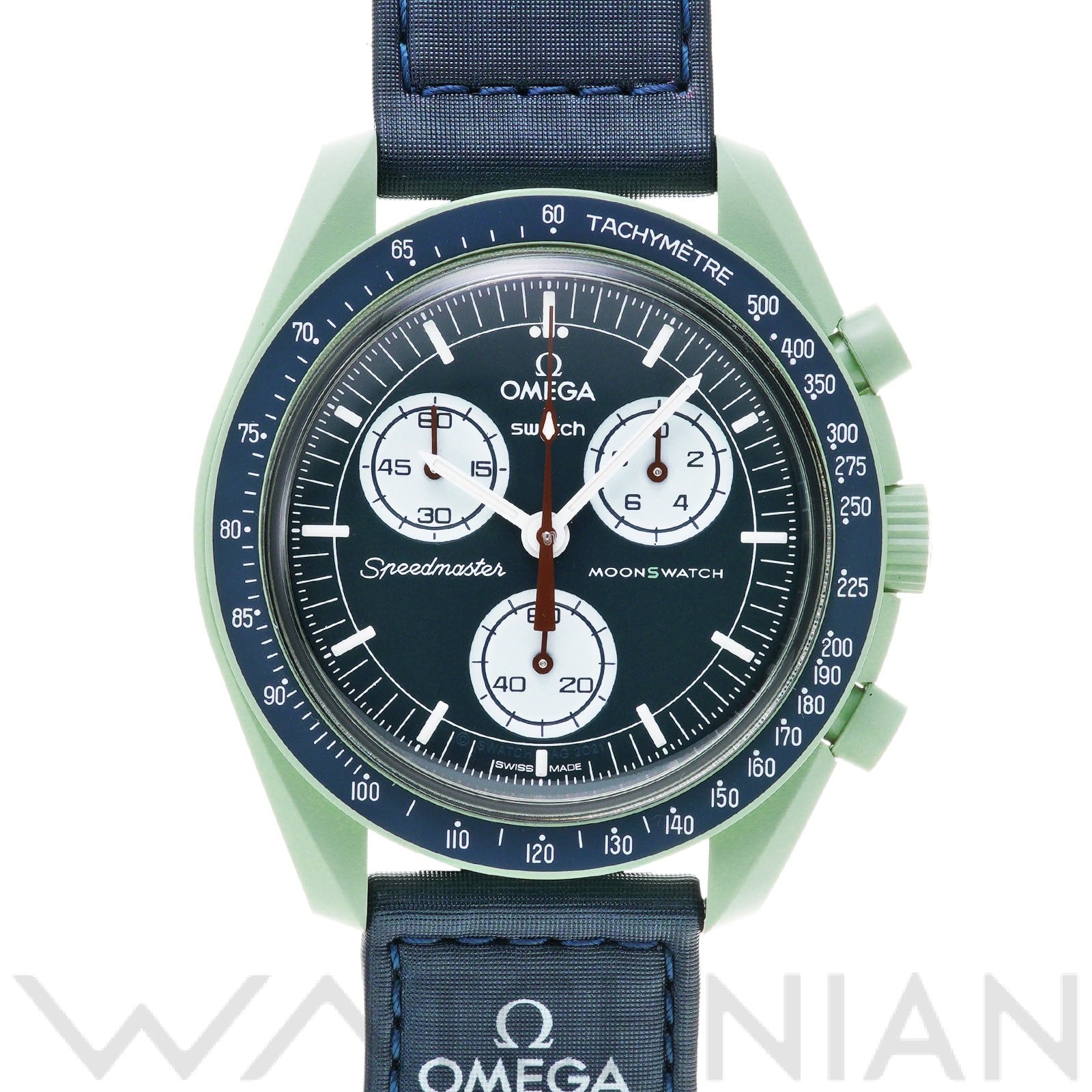 スウォッチ / Swatch ムーンスウォッチ ミッション オン アース SO33G100 ネイビー/ホワイト メンズ 時計 【未使用】【wristwatch】